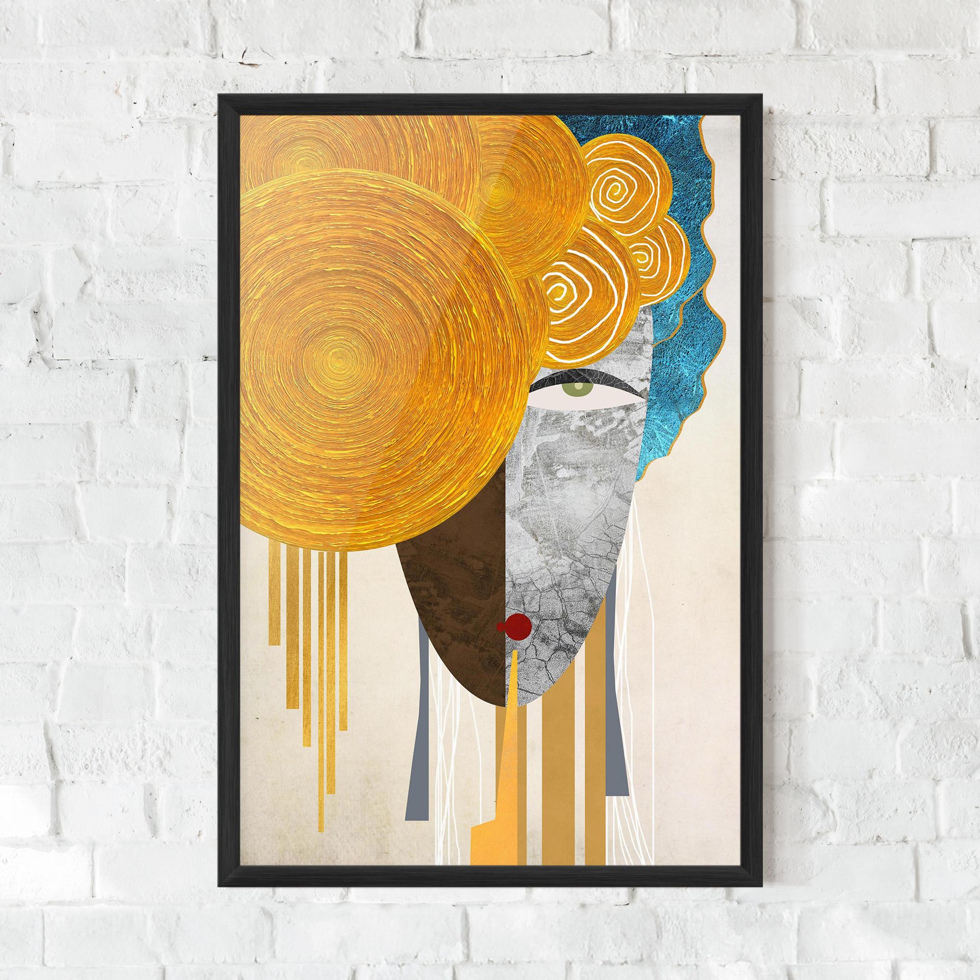 Plakat w Ramie Abstract Grey Face 1 mockup 0