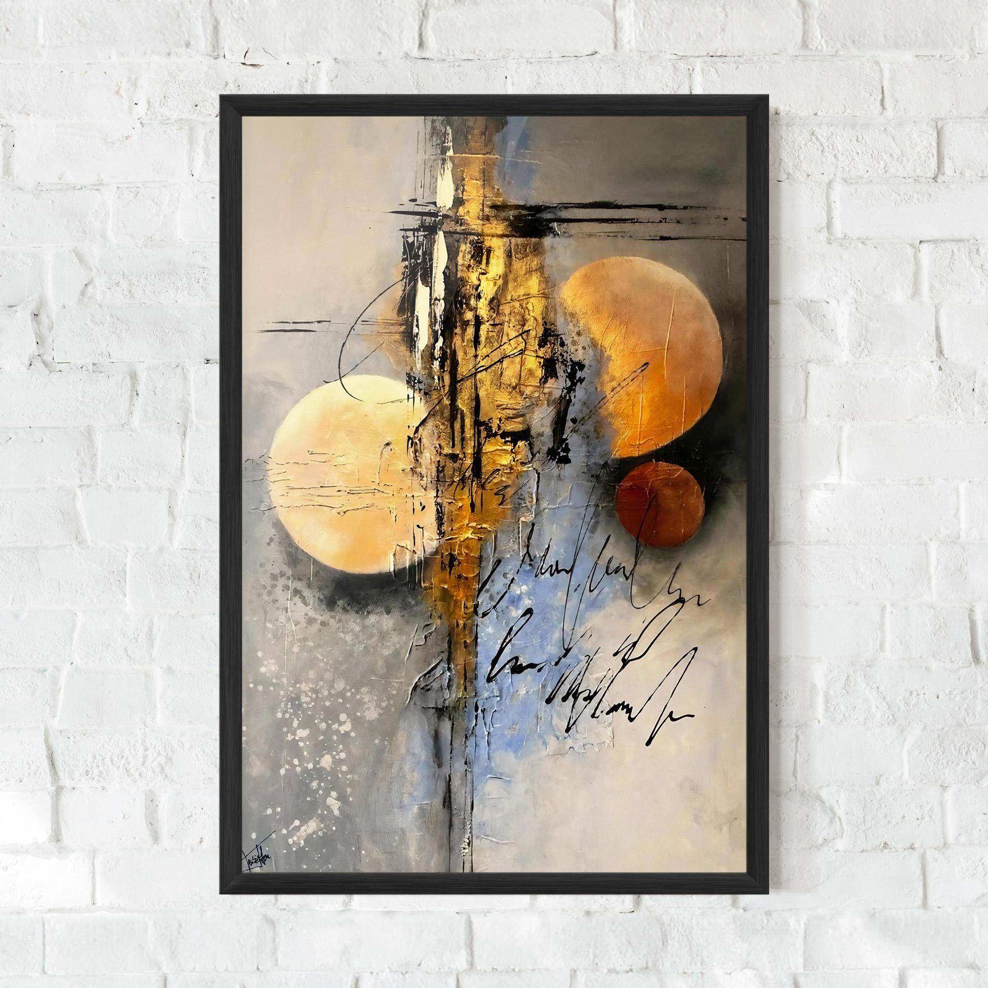 Plakat w Ramie Abstract Moons mockup 0