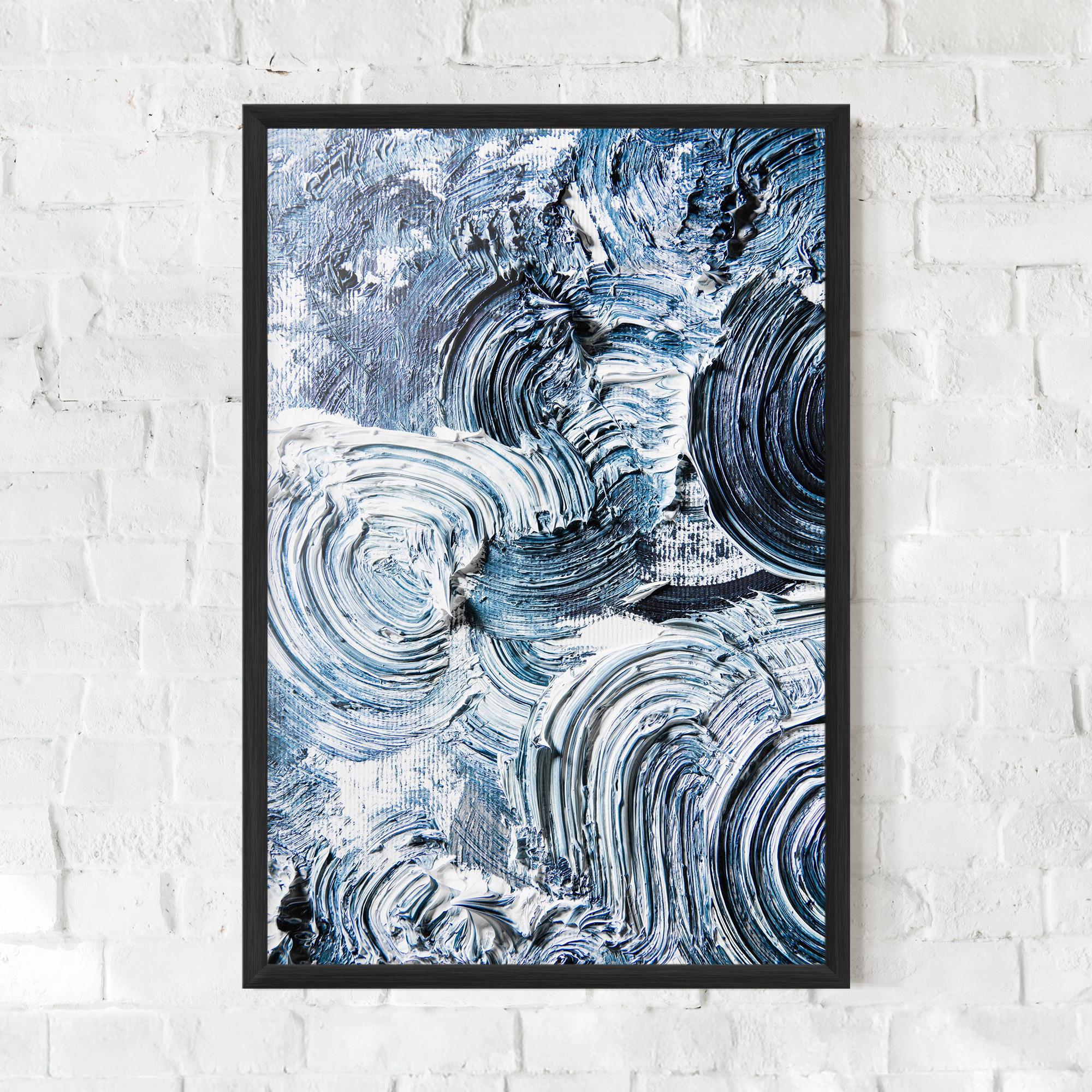 Plakat w Ramie Cream Textured Painting mockup 0