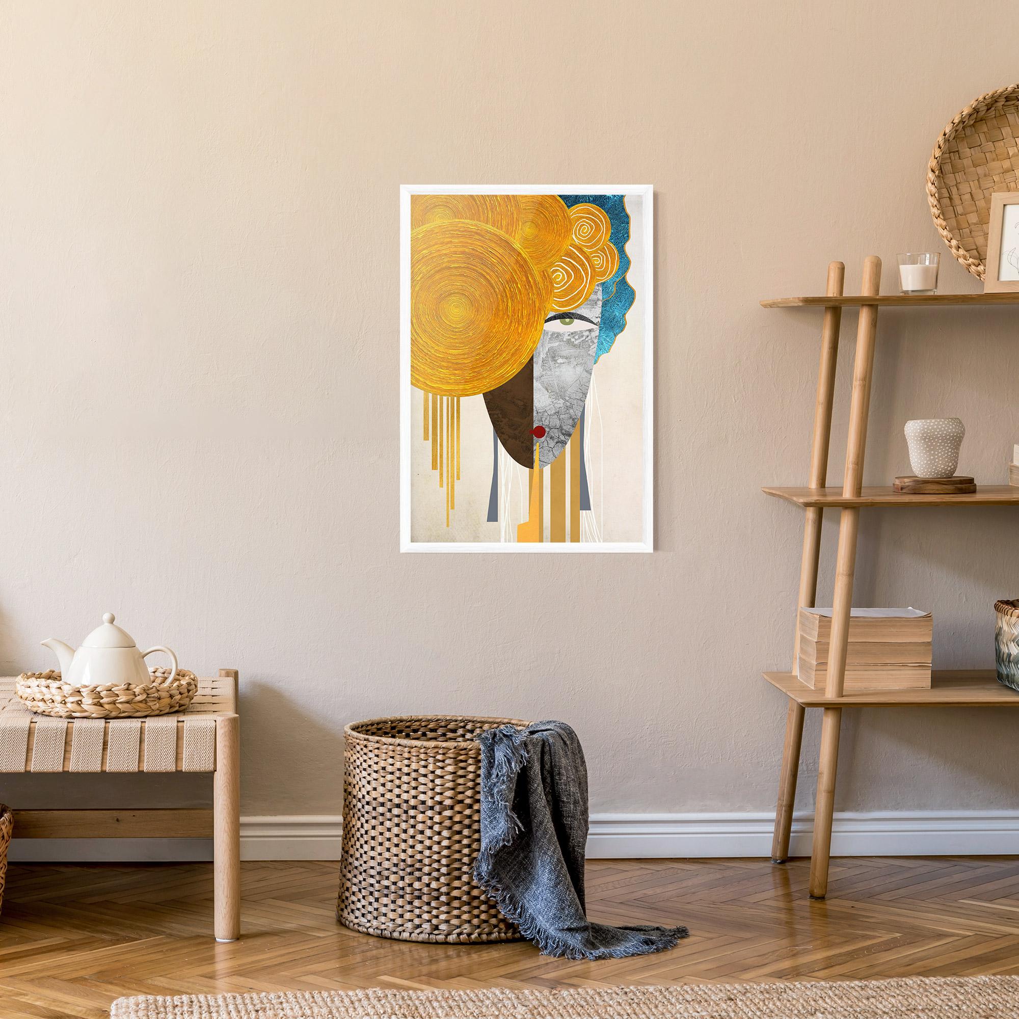 Plakat w Ramie Abstract Grey Face 1 mockup 9