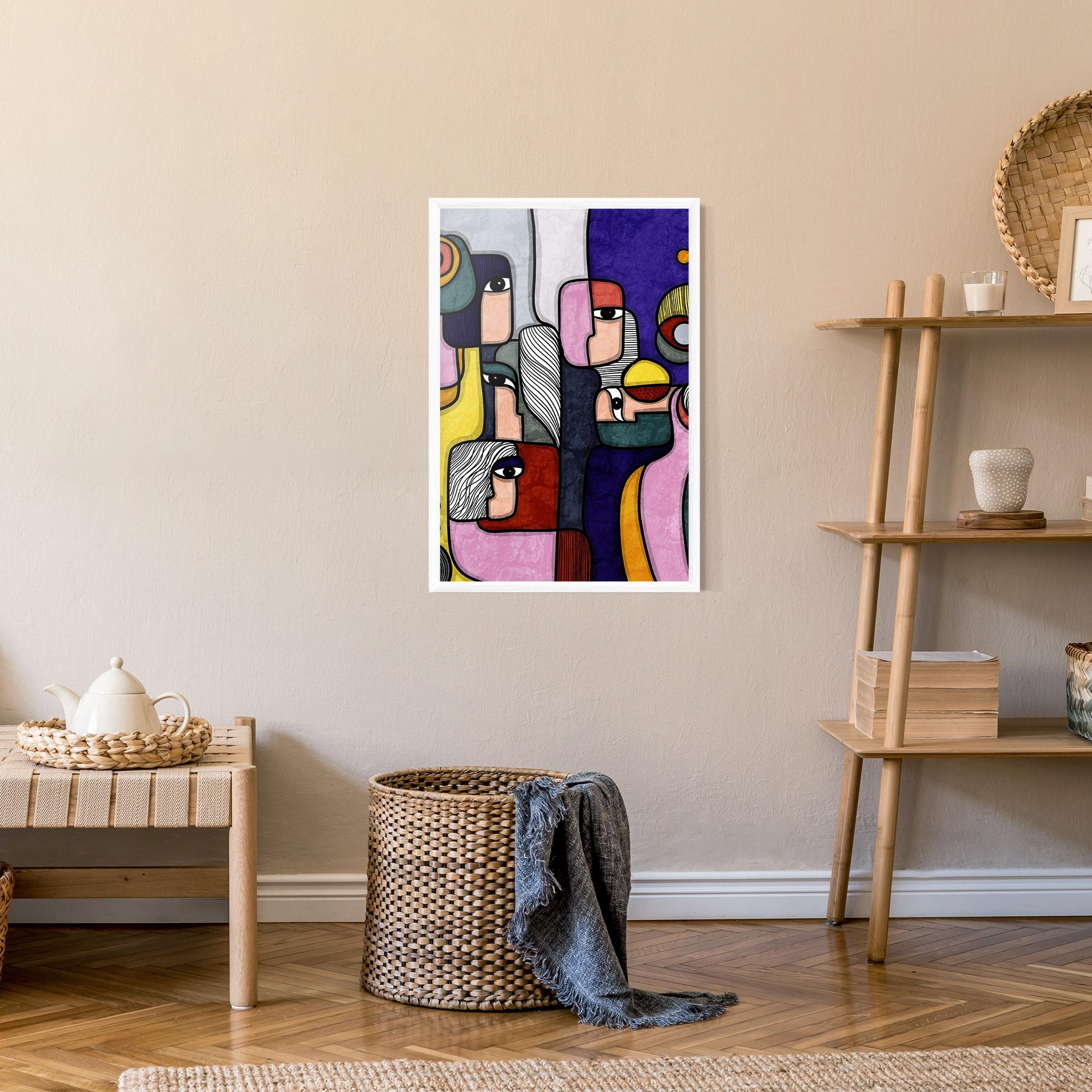 Plakat w Ramie Abstract Looking Eyes mockup 9