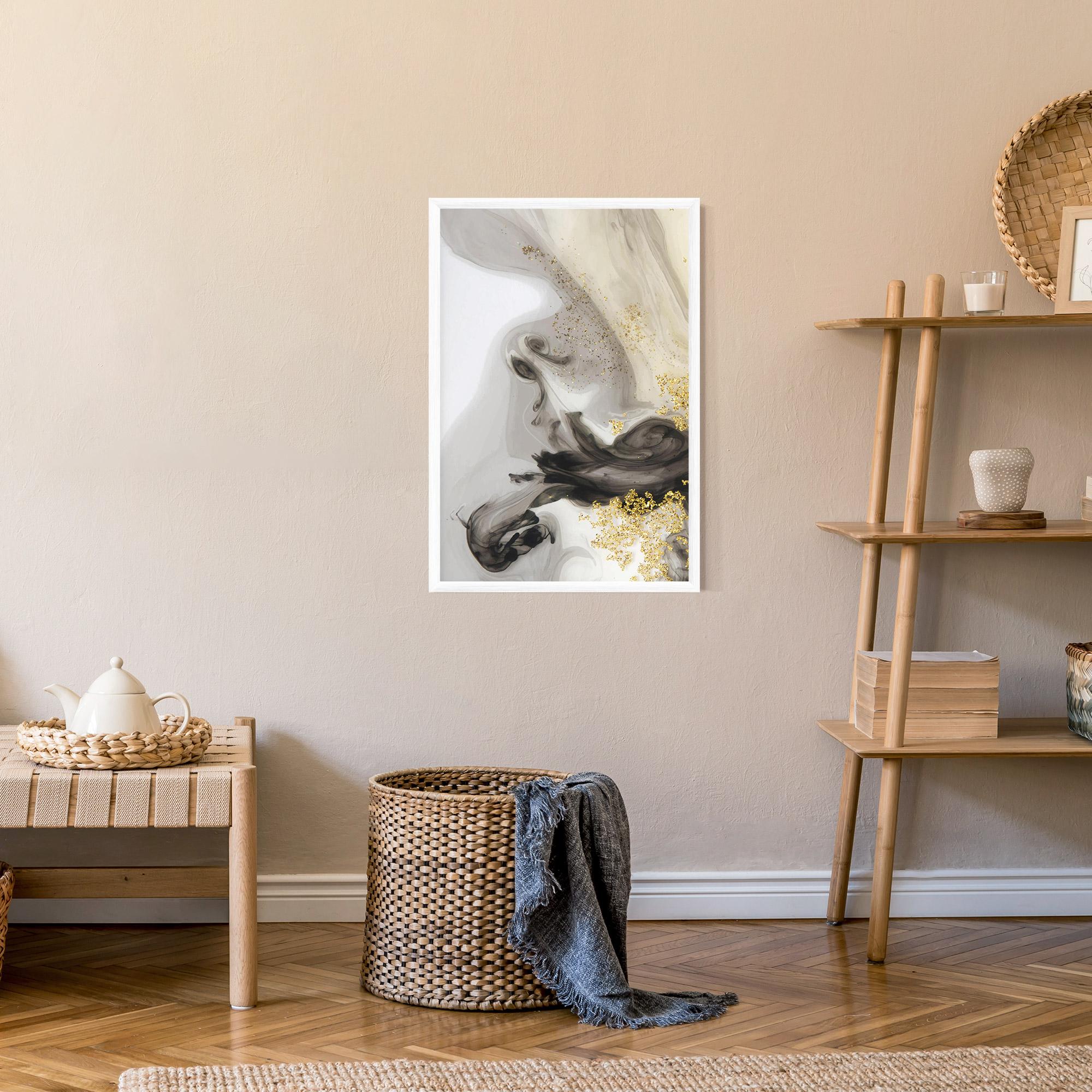 Plakat w Ramie Gold Glitter Watercolor mockup 9