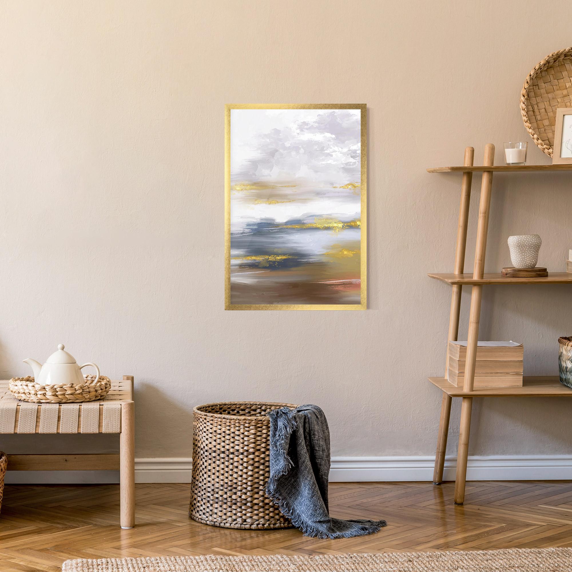 Plakat w Ramie Messy Gold Art mockup 9