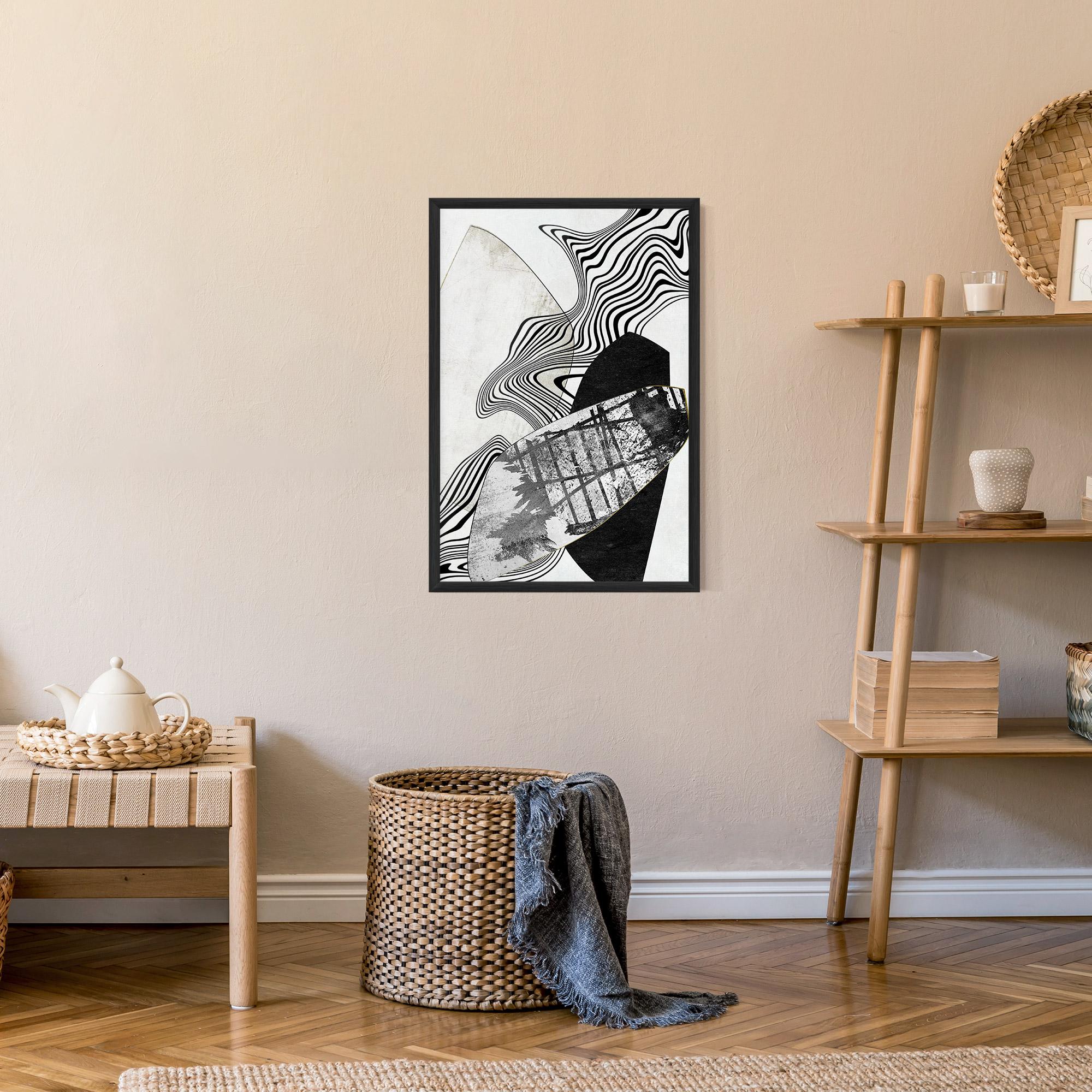 Plakat w Ramie Abstract Black Lines mockup 9