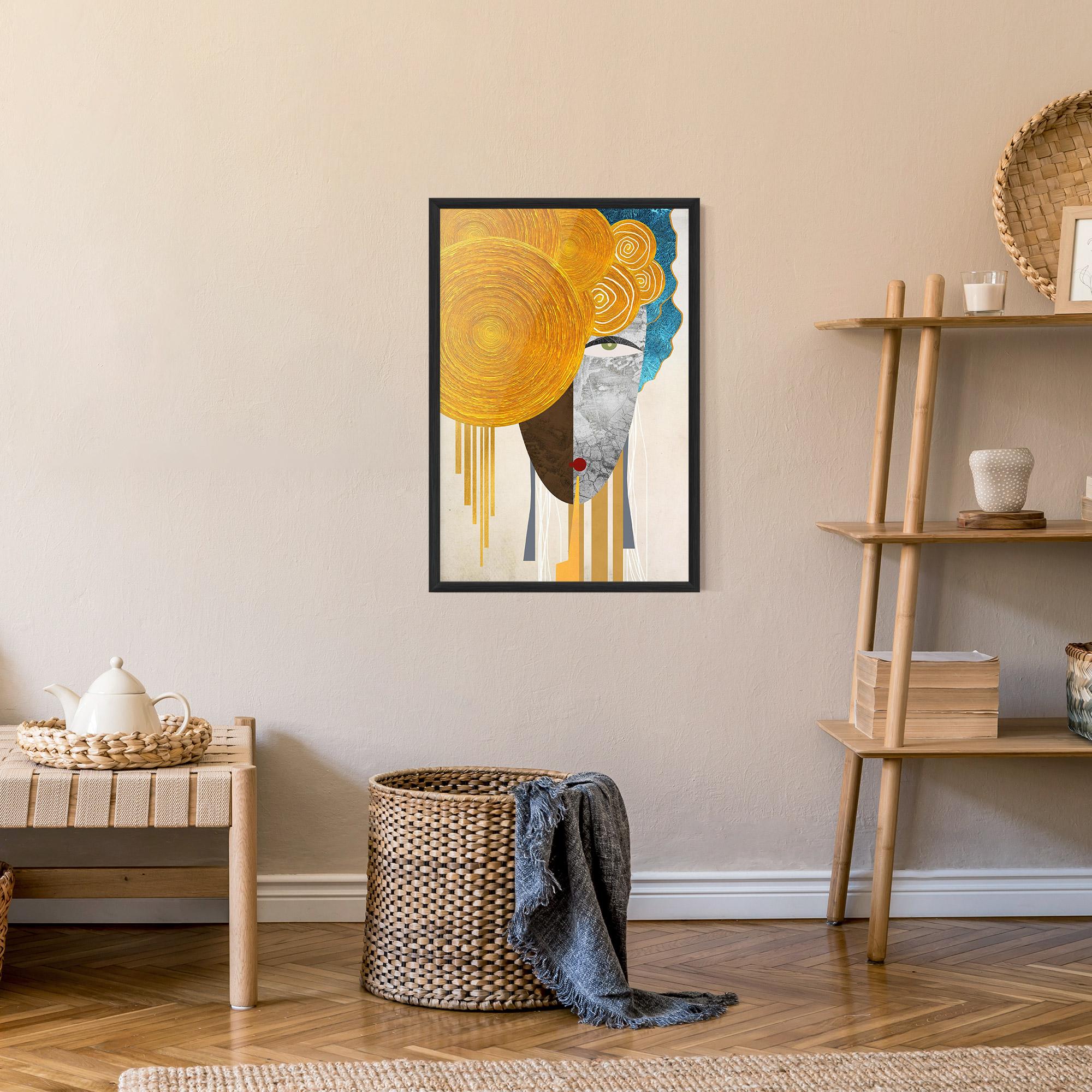 Plakat w Ramie Abstract Grey Face 1 mockup 9