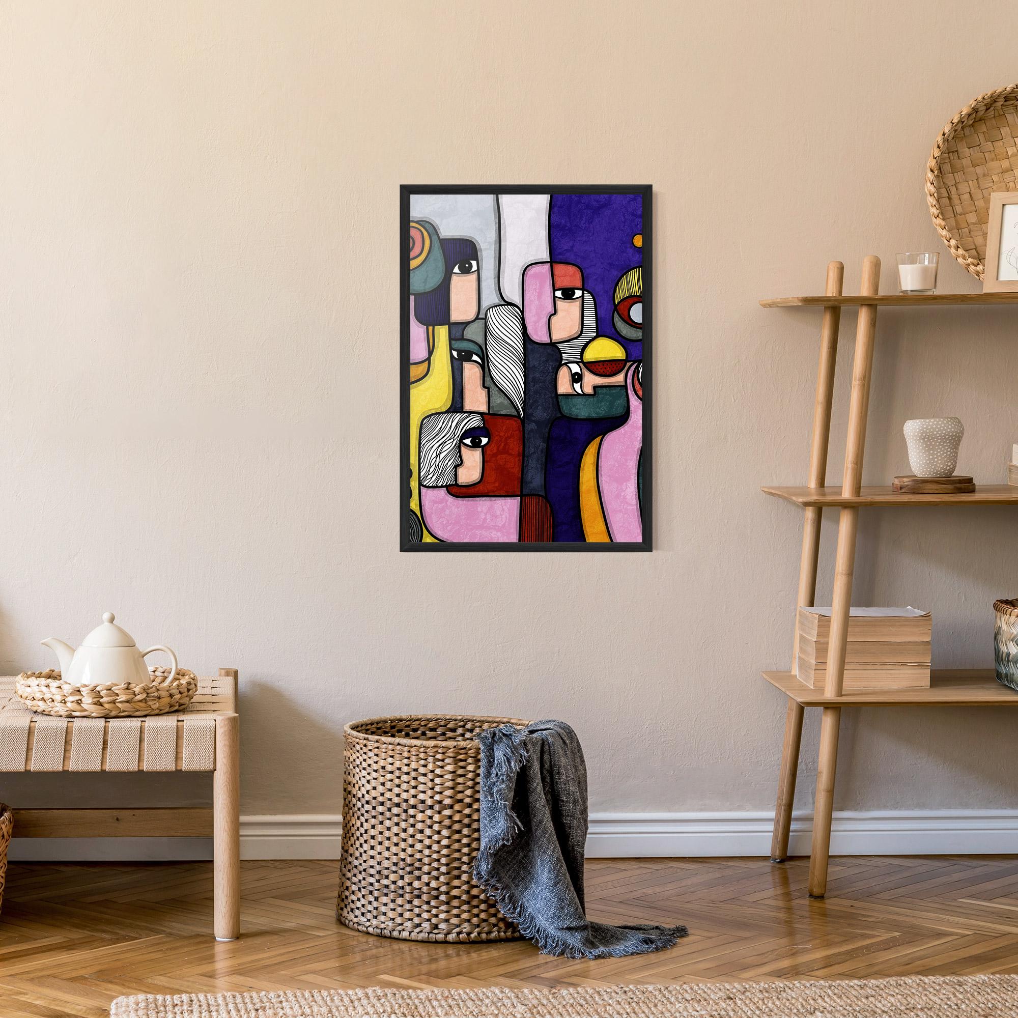 Plakat w Ramie Abstract Looking Eyes mockup 9