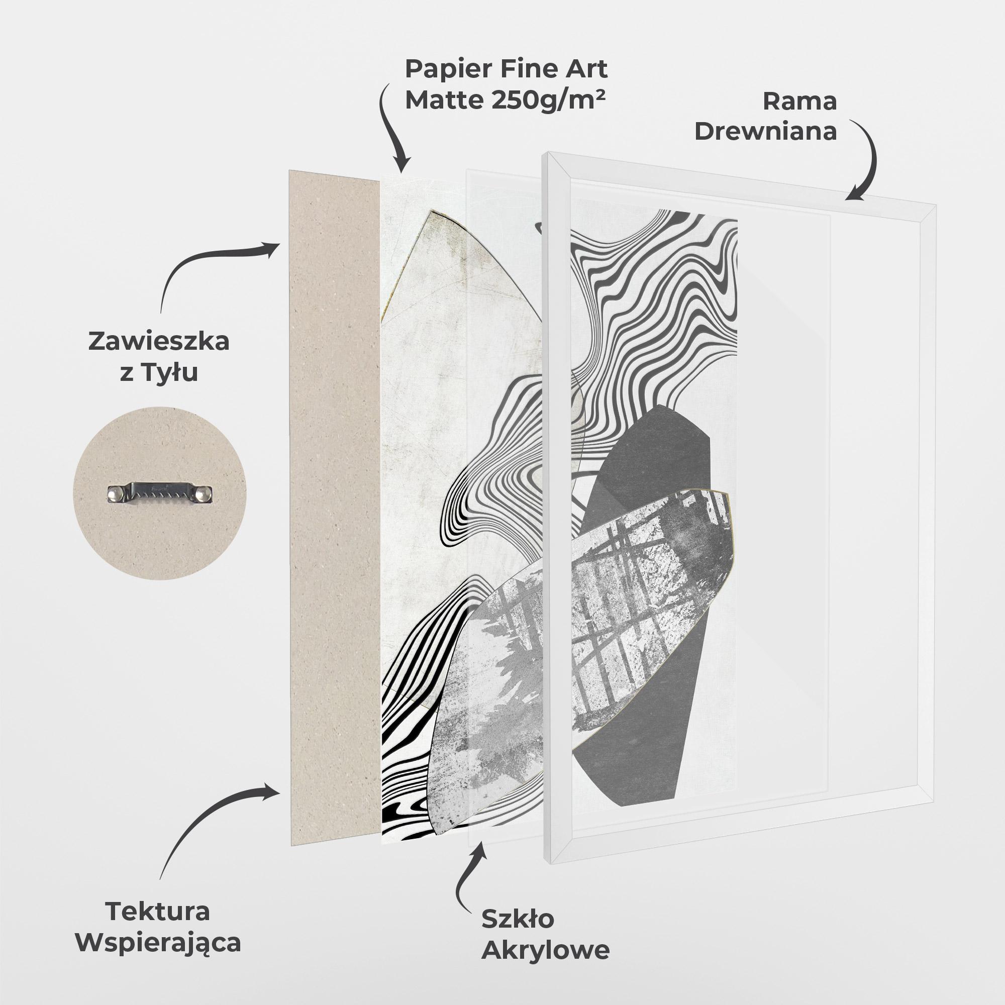 Plakat w Ramie Abstract Black Lines mockup 1