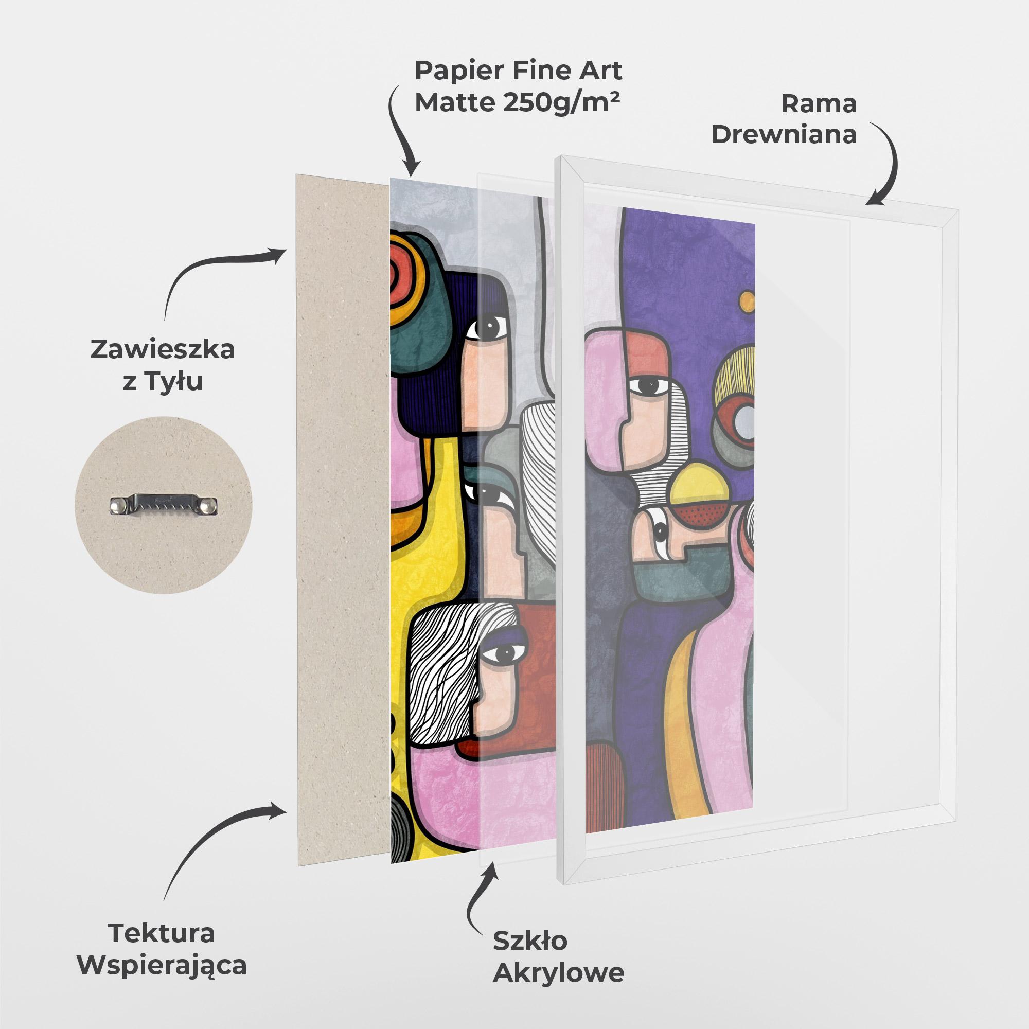 Plakat w Ramie Abstract Looking Eyes mockup 1