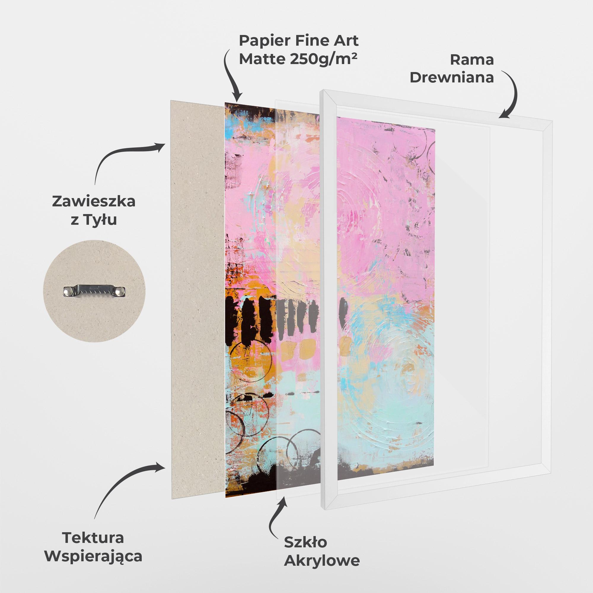 Plakat w Ramie Abstract Pink Circle mockup 1