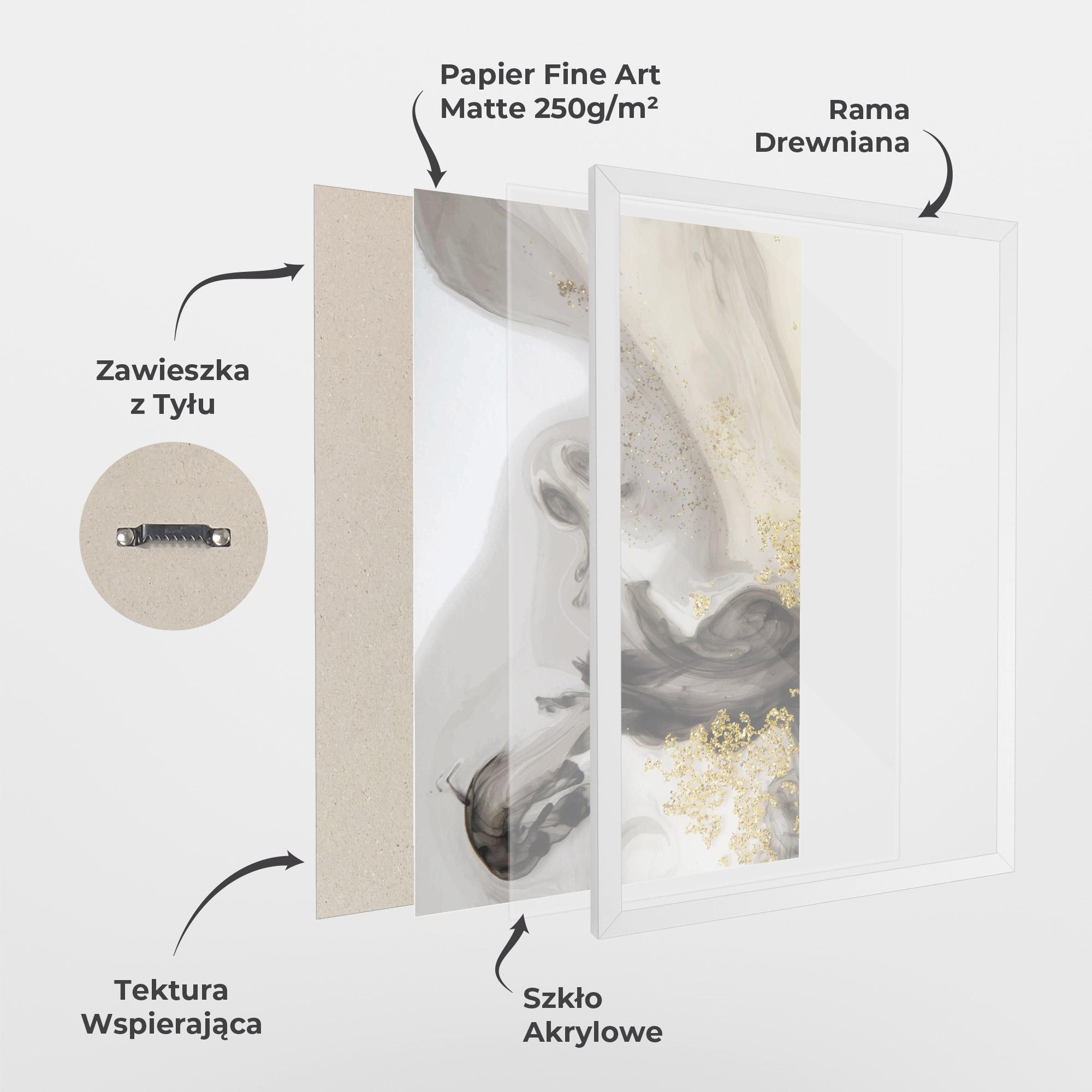 Plakat w Ramie Gold Glitter Watercolor mockup 1