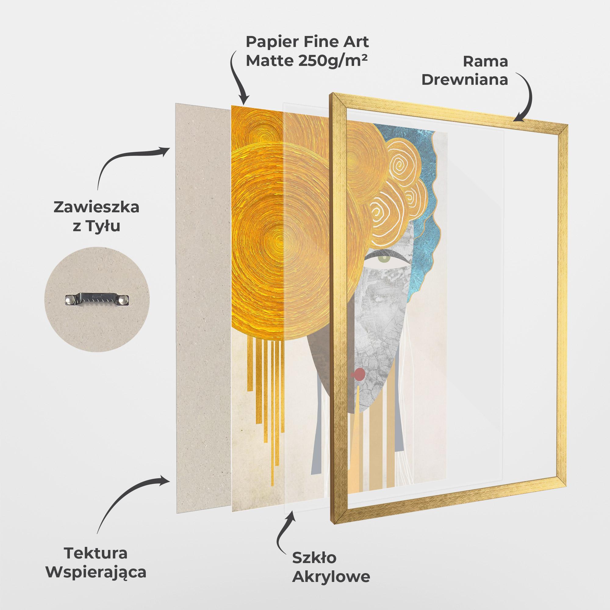 Plakat w Ramie Abstract Grey Face 1 mockup 1