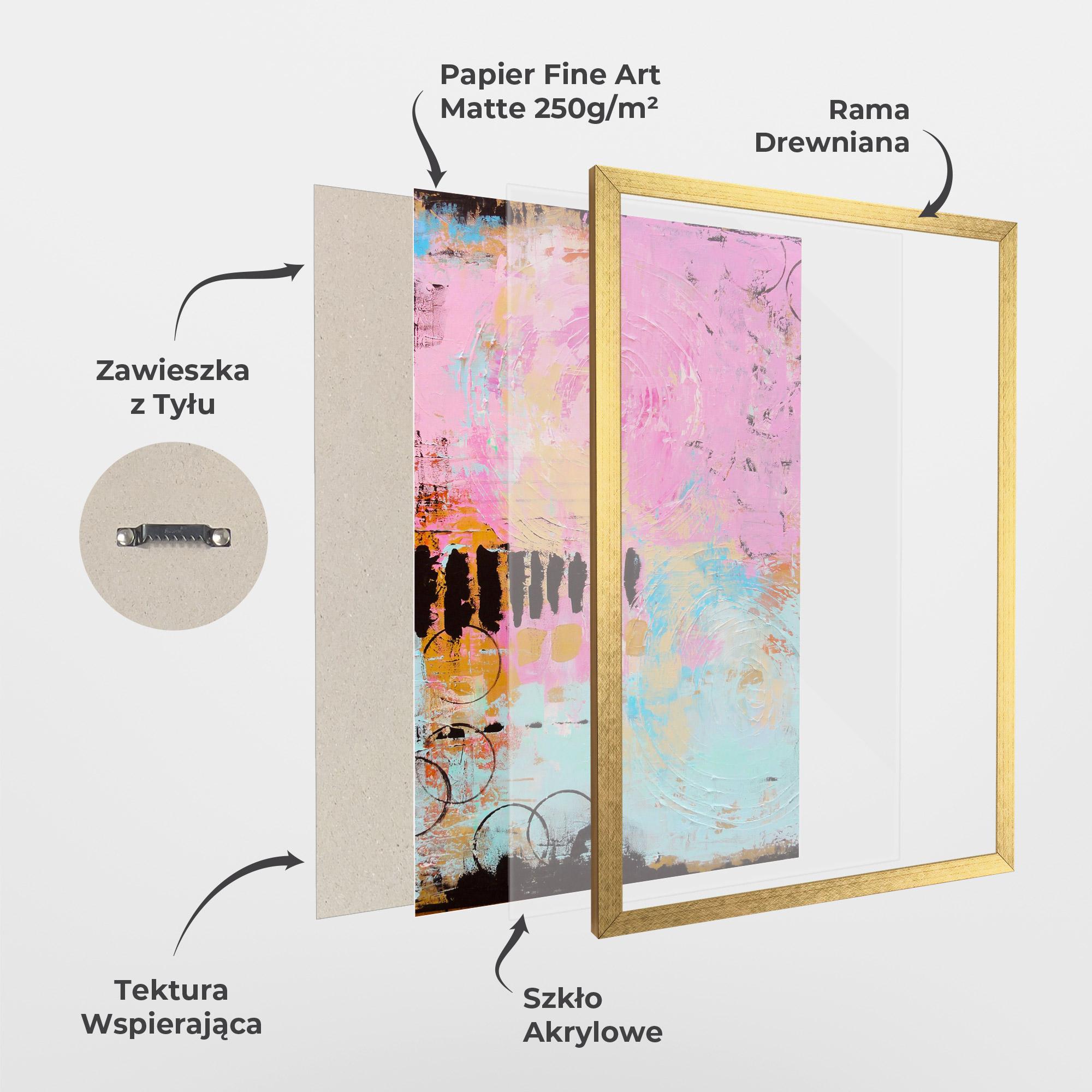 Plakat w Ramie Abstract Pink Circle mockup 1