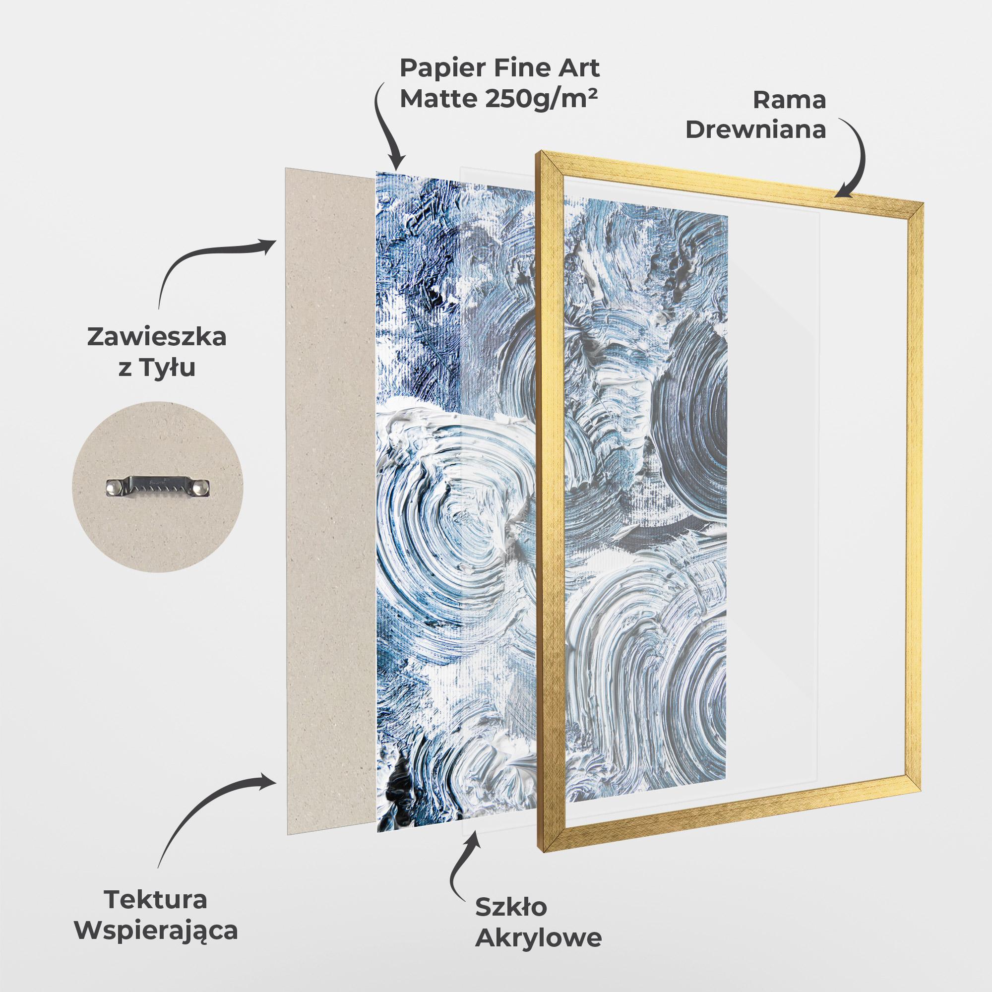 Plakat w Ramie Cream Textured Painting mockup 1