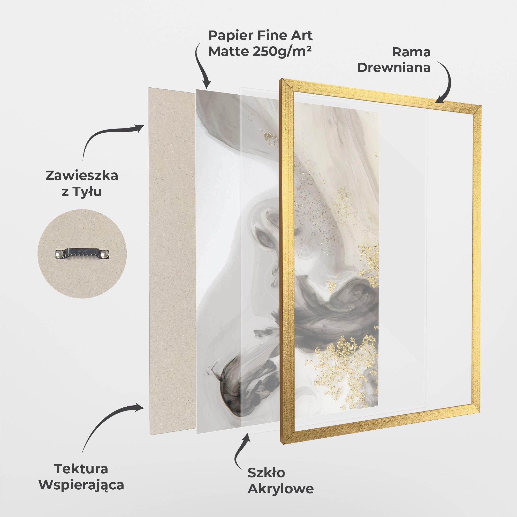 Plakat w Ramie Gold Glitter Watercolor mockup 1