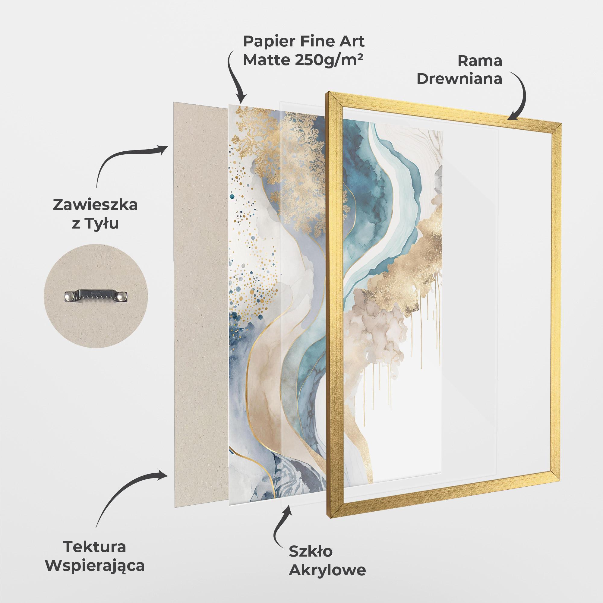 Plakat w Ramie Light Blue Waves mockup 1