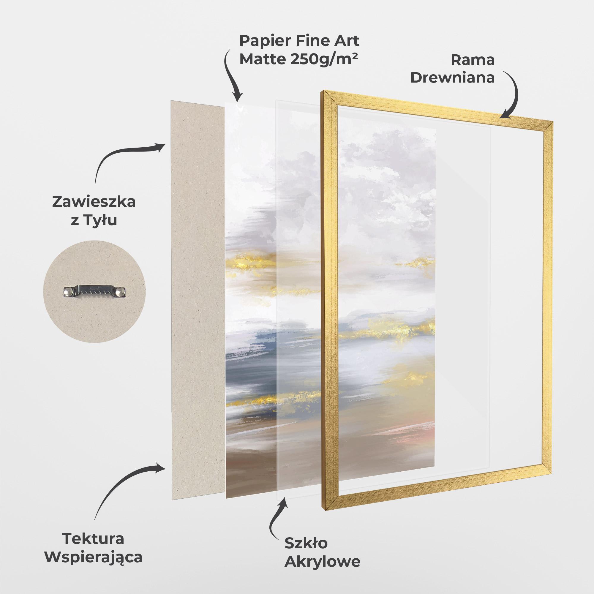 Plakat w Ramie Messy Gold Art mockup 1