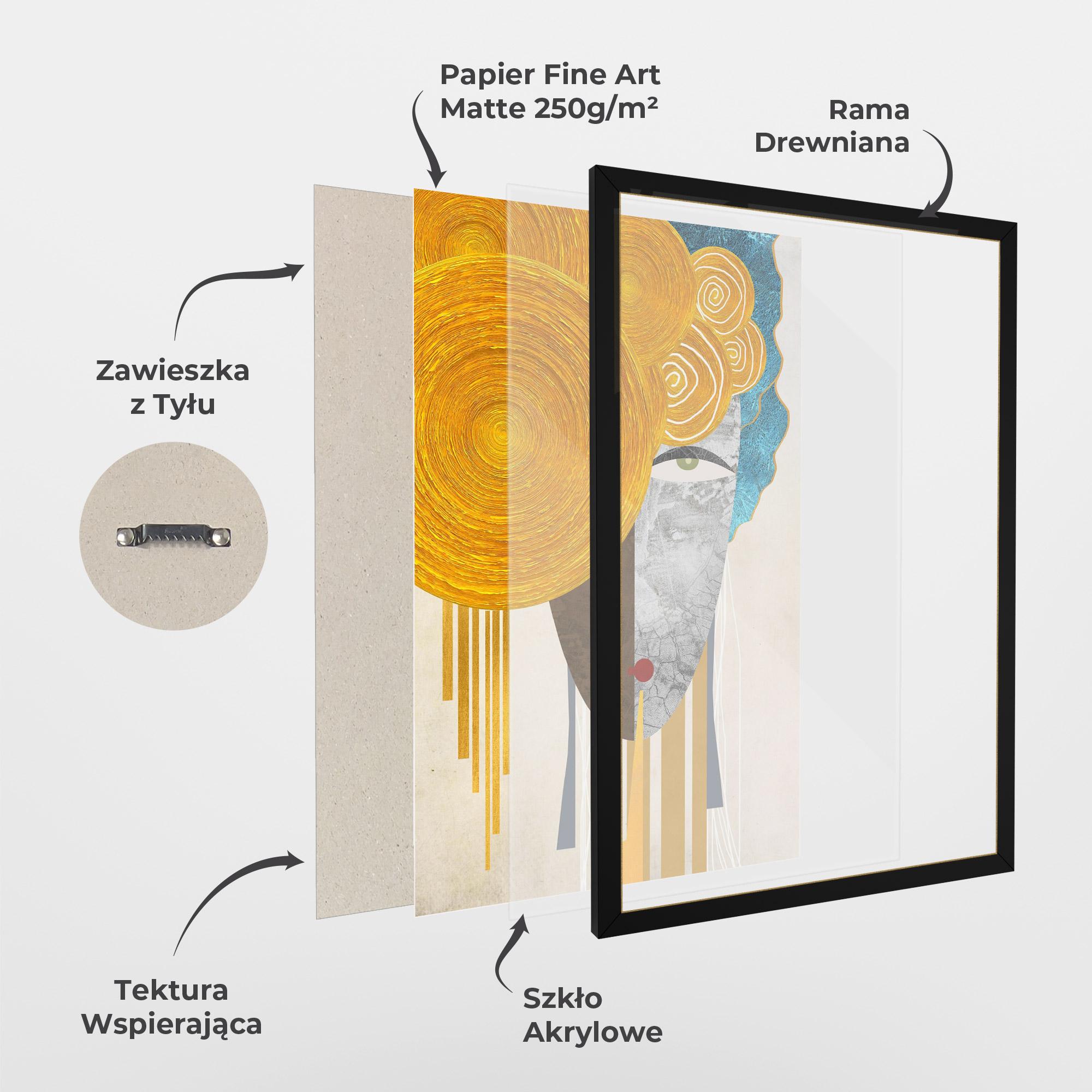 Plakat w Ramie Abstract Grey Face 1 mockup 1