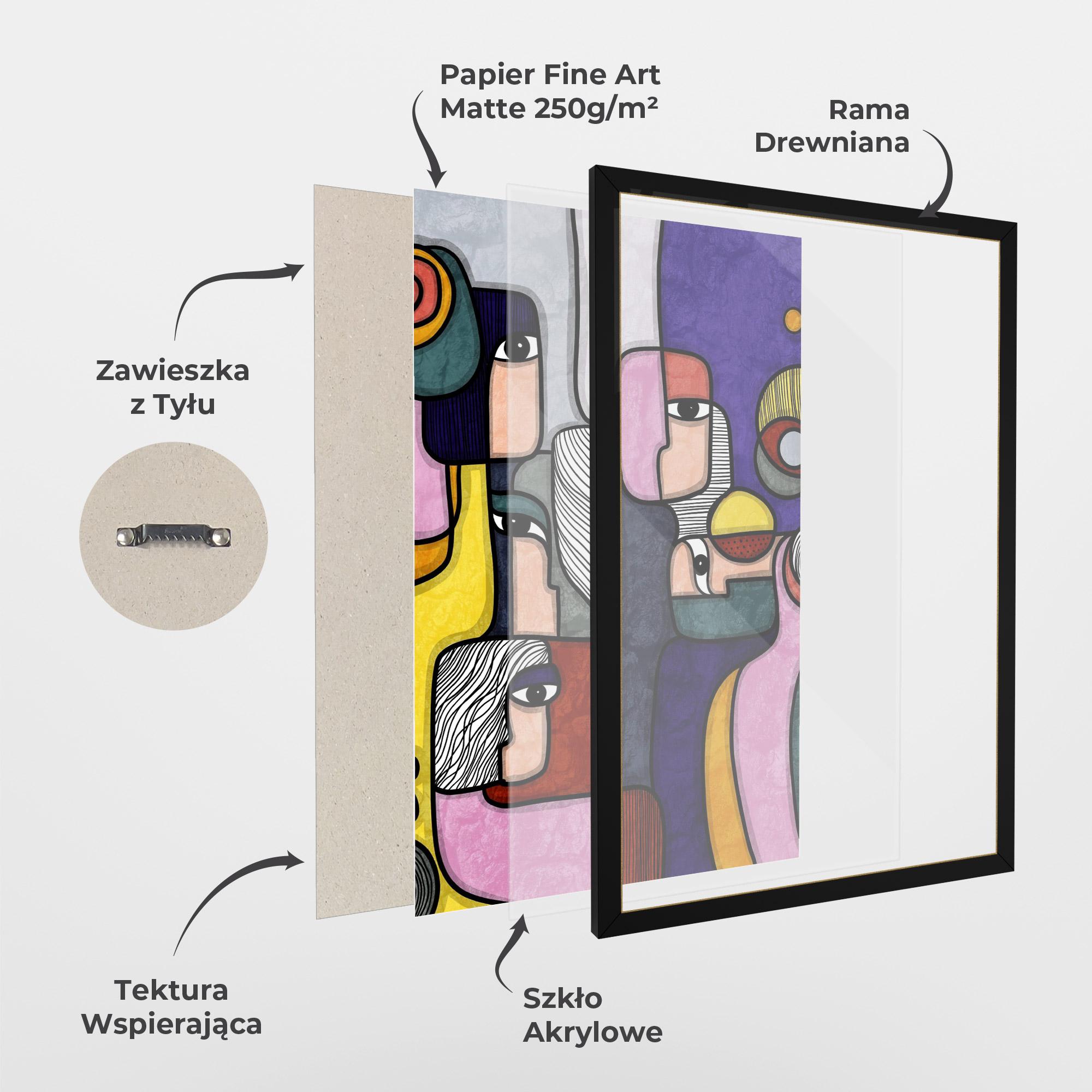 Plakat w Ramie Abstract Looking Eyes mockup 1