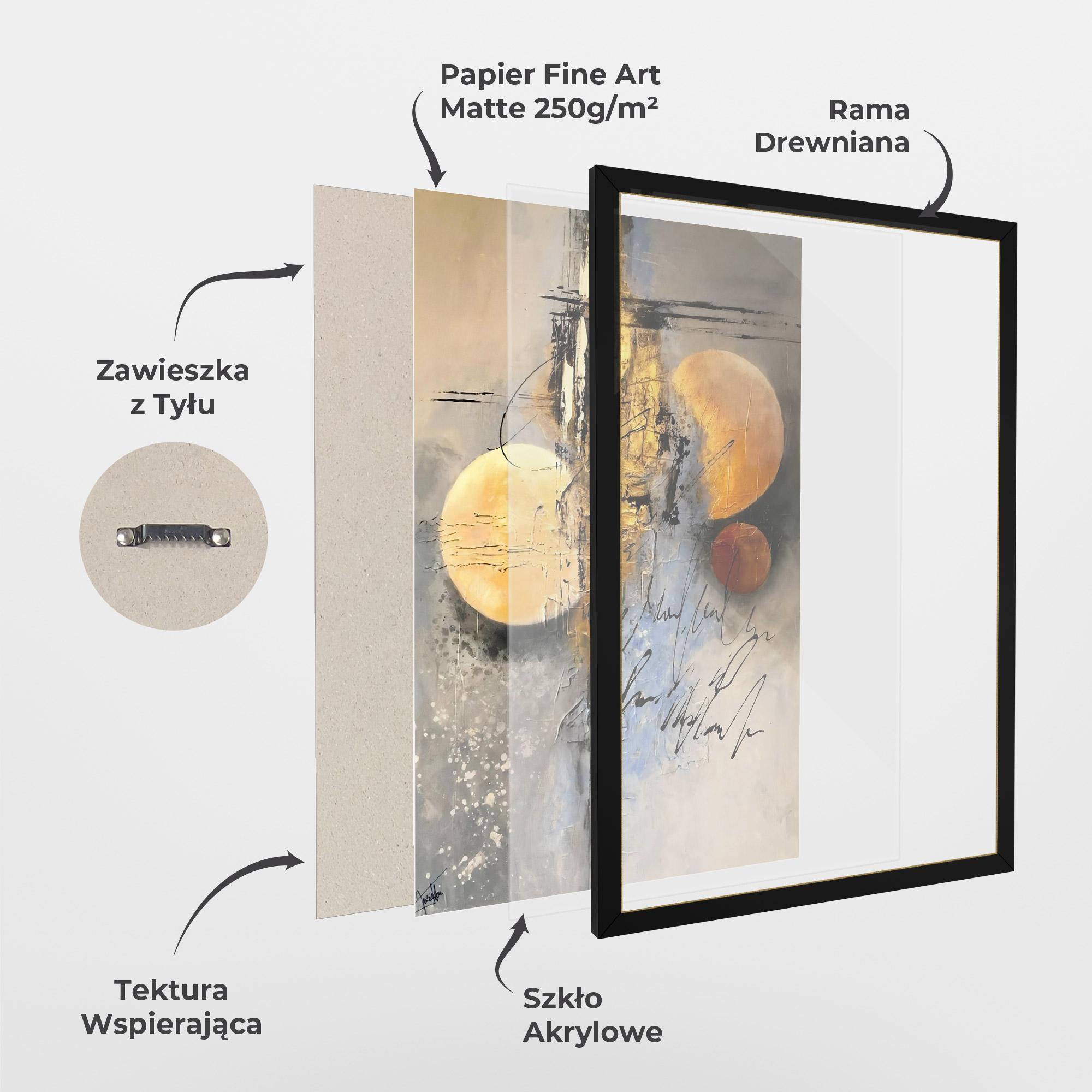 Plakat w Ramie Abstract Moons mockup 1