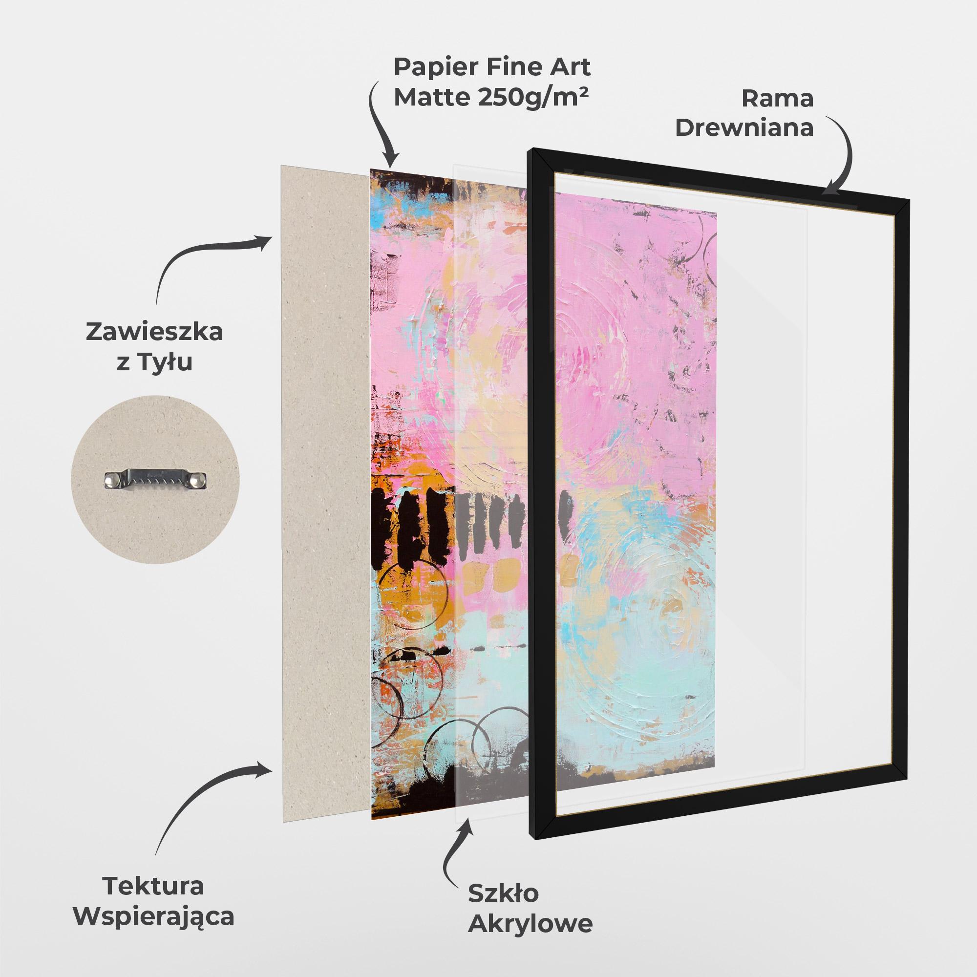 Plakat w Ramie Abstract Pink Circle mockup 1