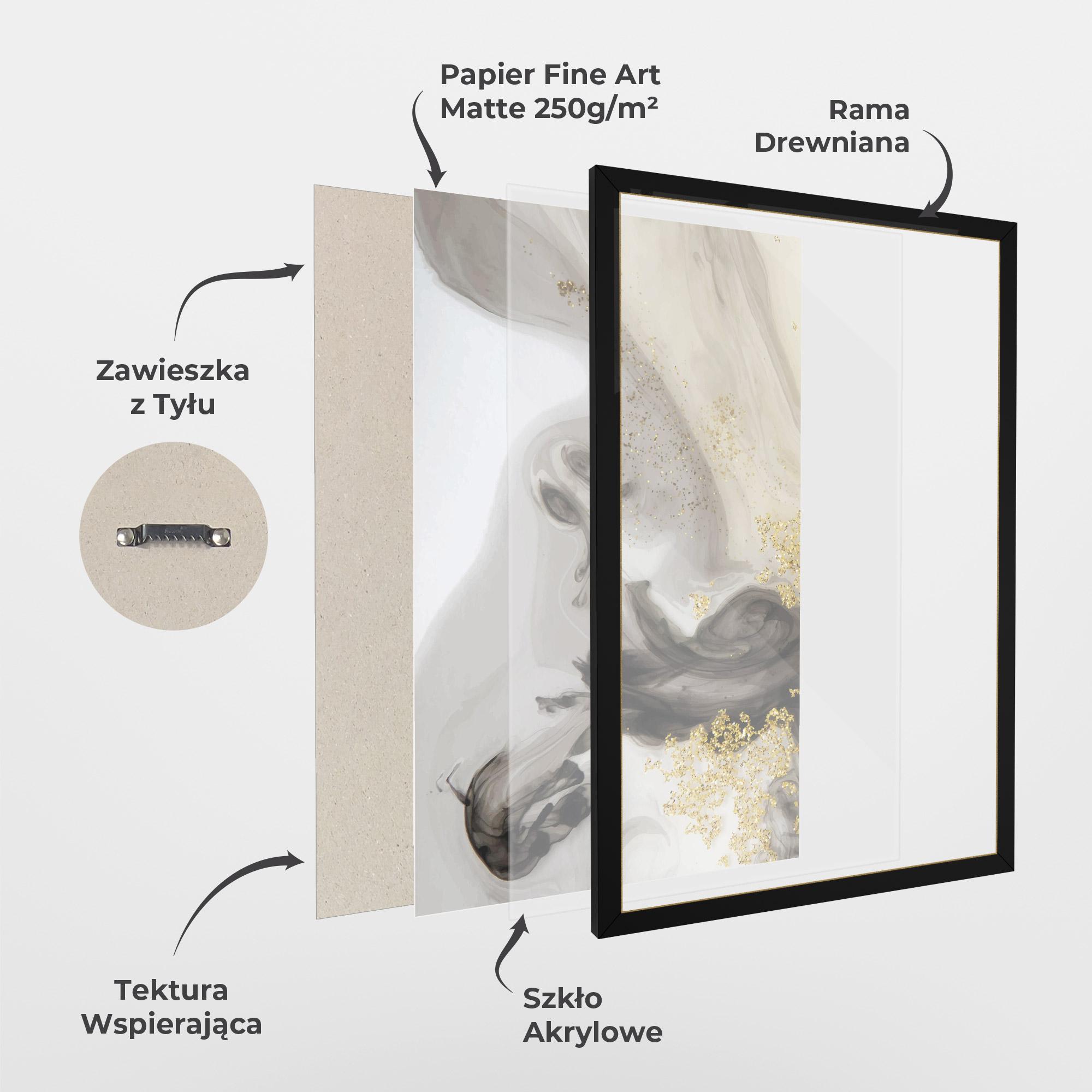 Plakat w Ramie Gold Glitter Watercolor mockup 1