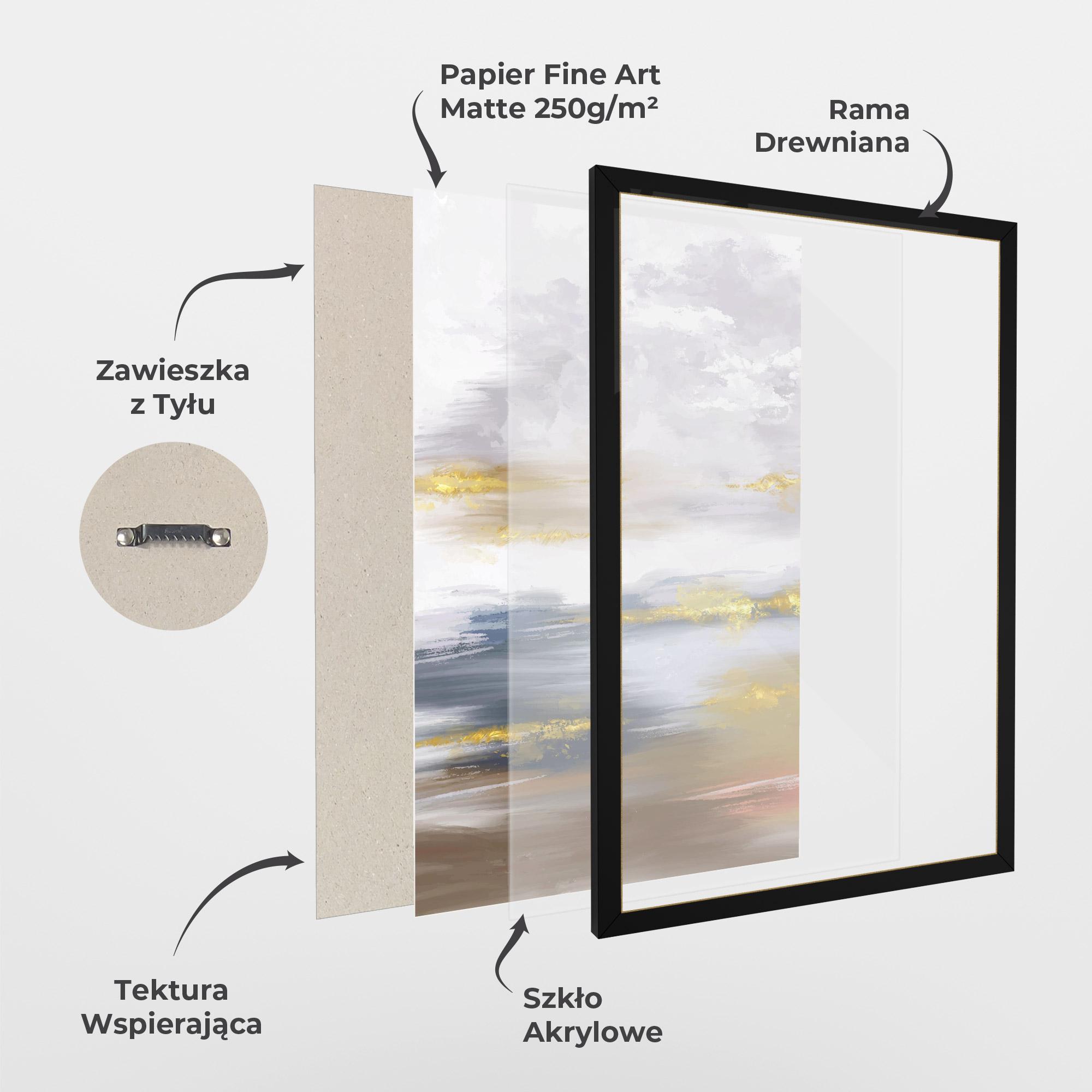 Plakat w Ramie Messy Gold Art mockup 1