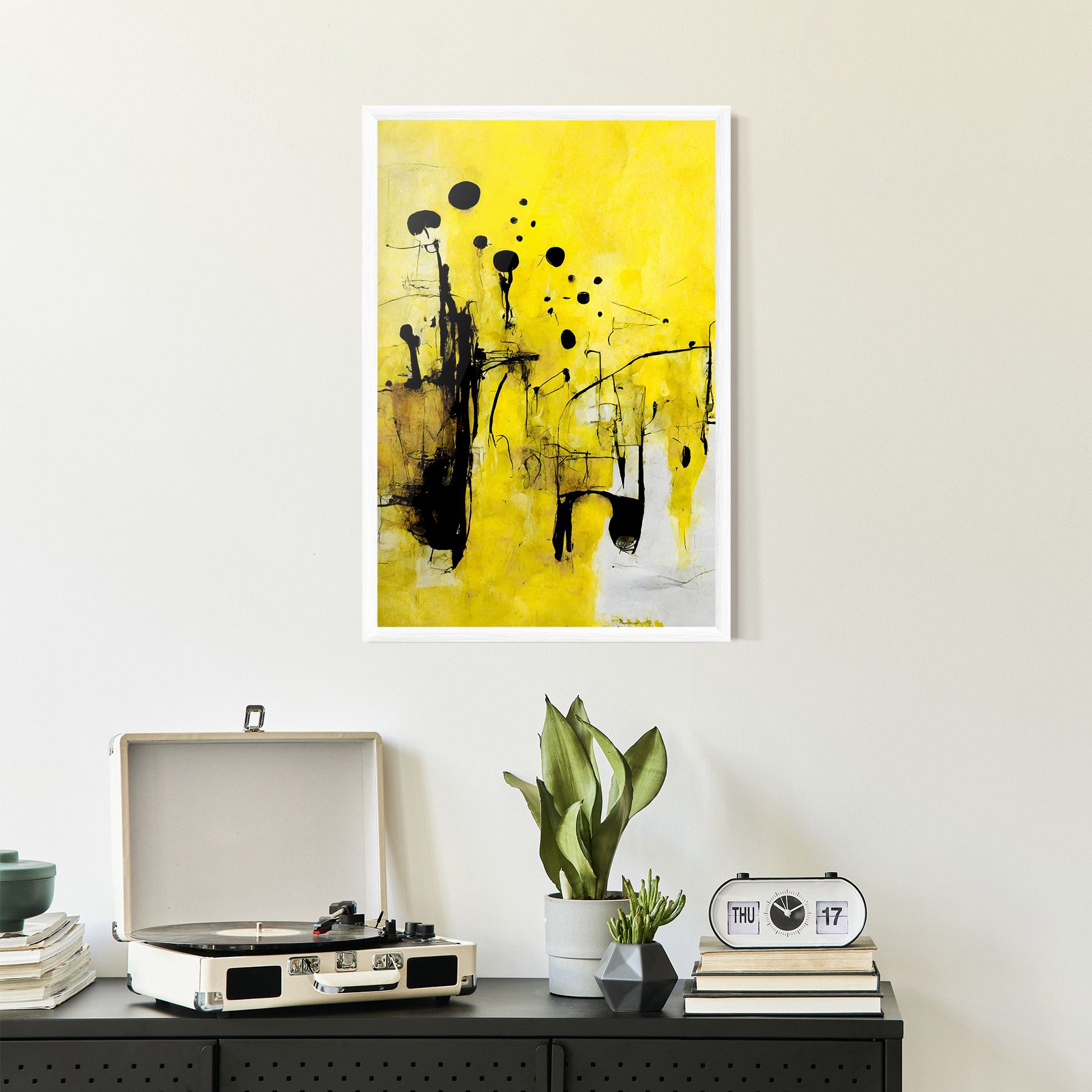 Abstract Black Yellow mockup 2