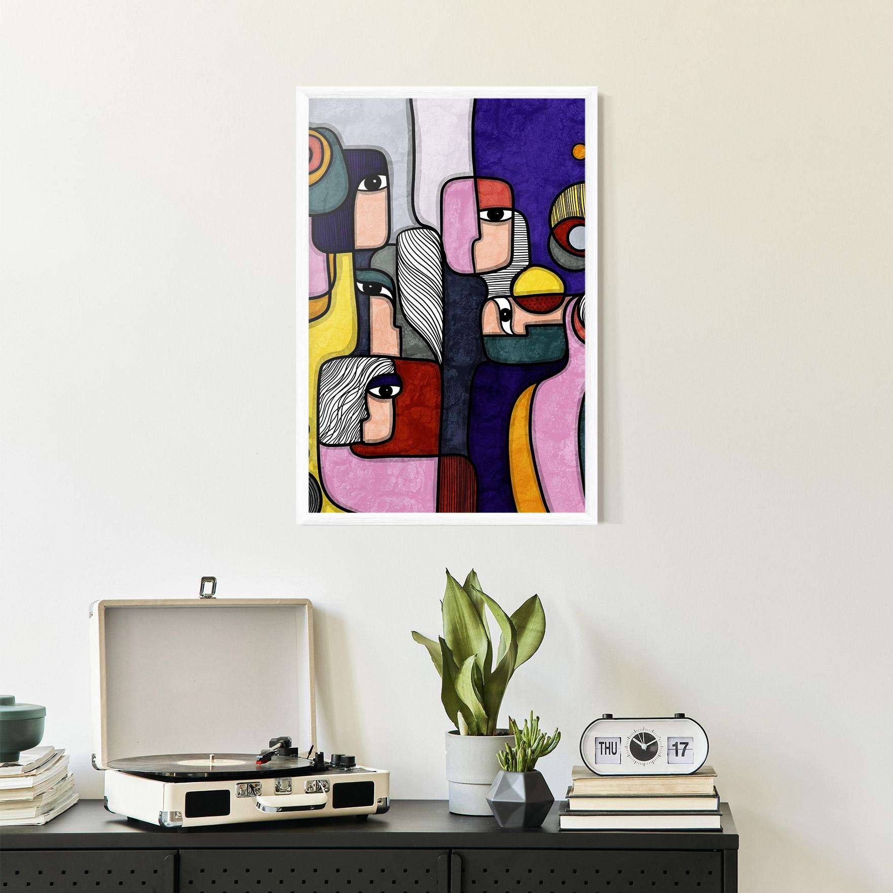 Plakat w Ramie Abstract Looking Eyes mockup 2