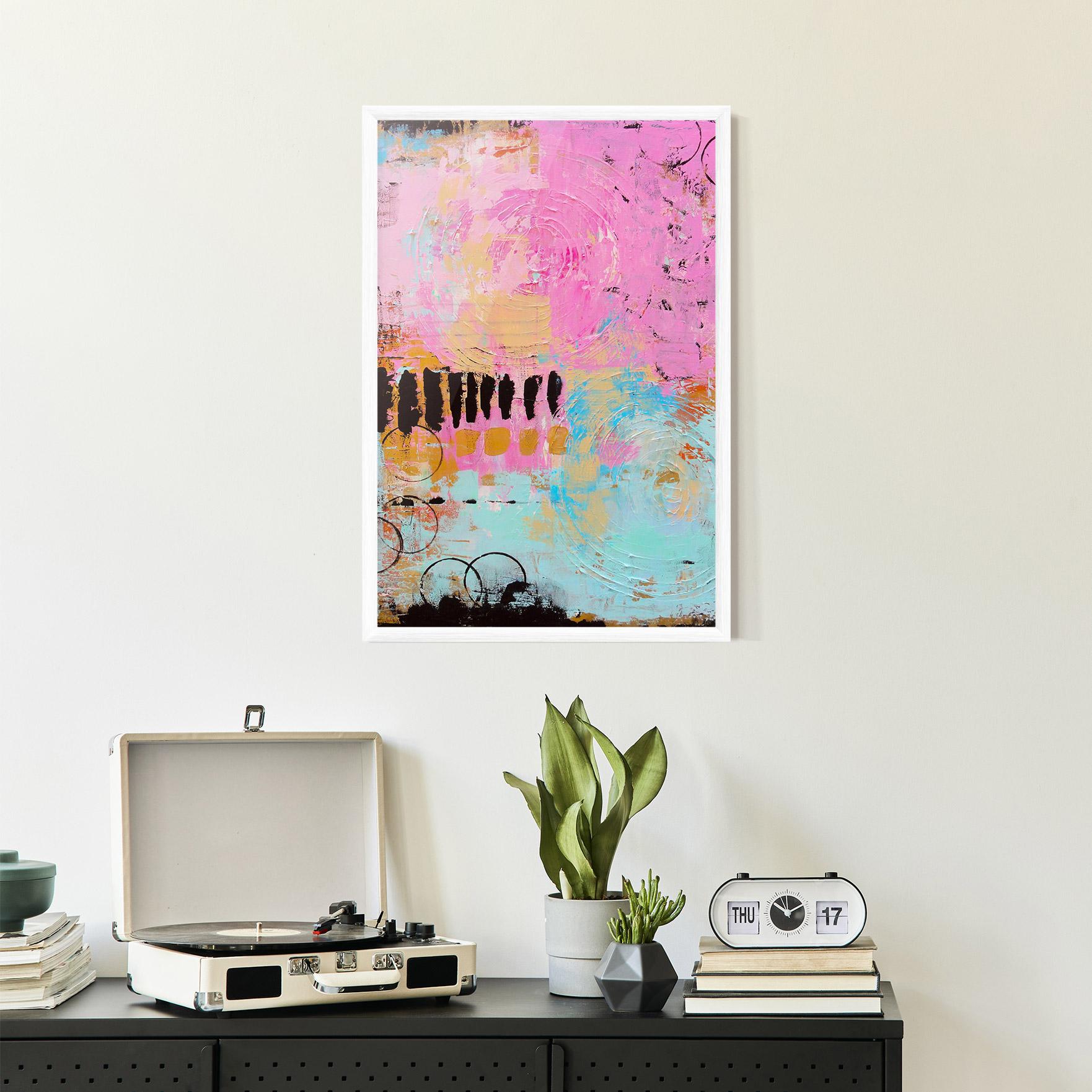 Plakat w Ramie Abstract Pink Circle mockup 2