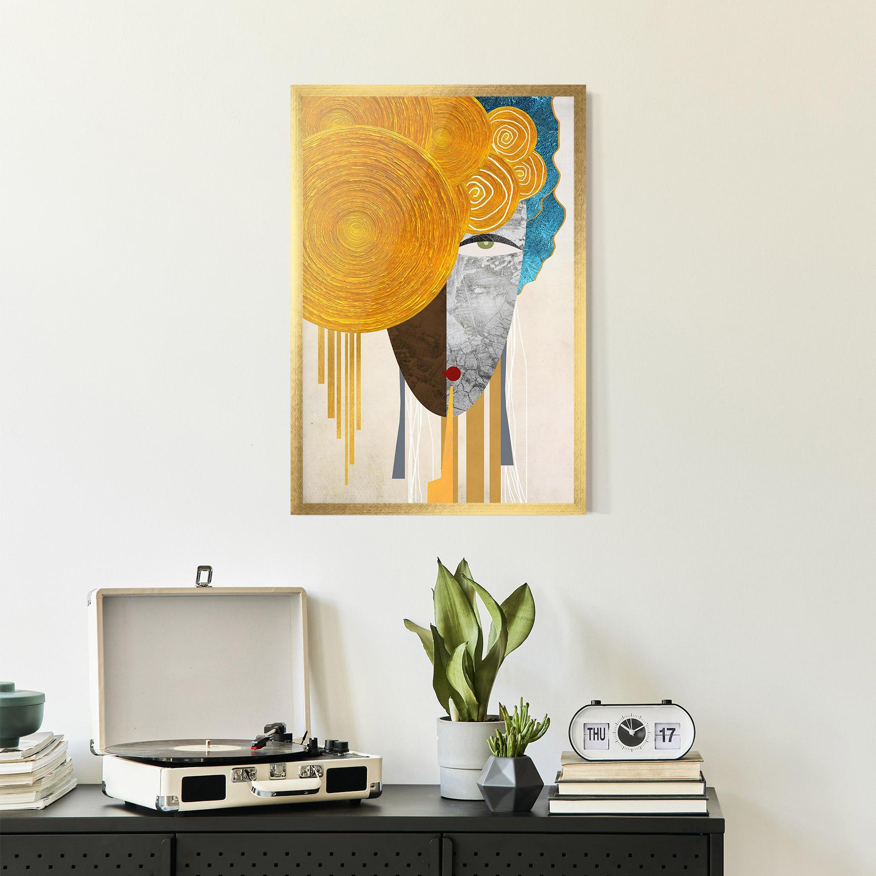 Plakat w Ramie Abstract Grey Face 1 mockup 2