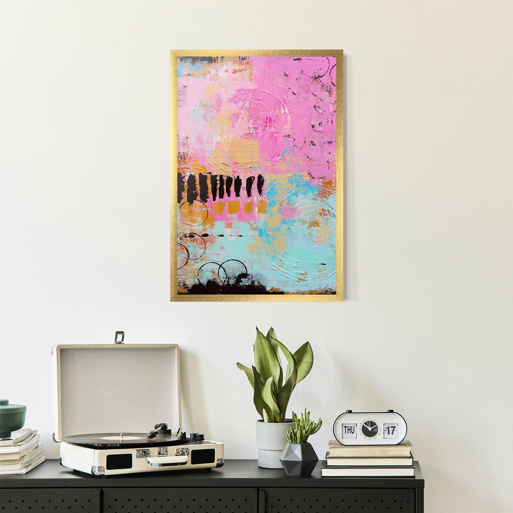 Plakat w Ramie Abstract Pink Circle mockup 2