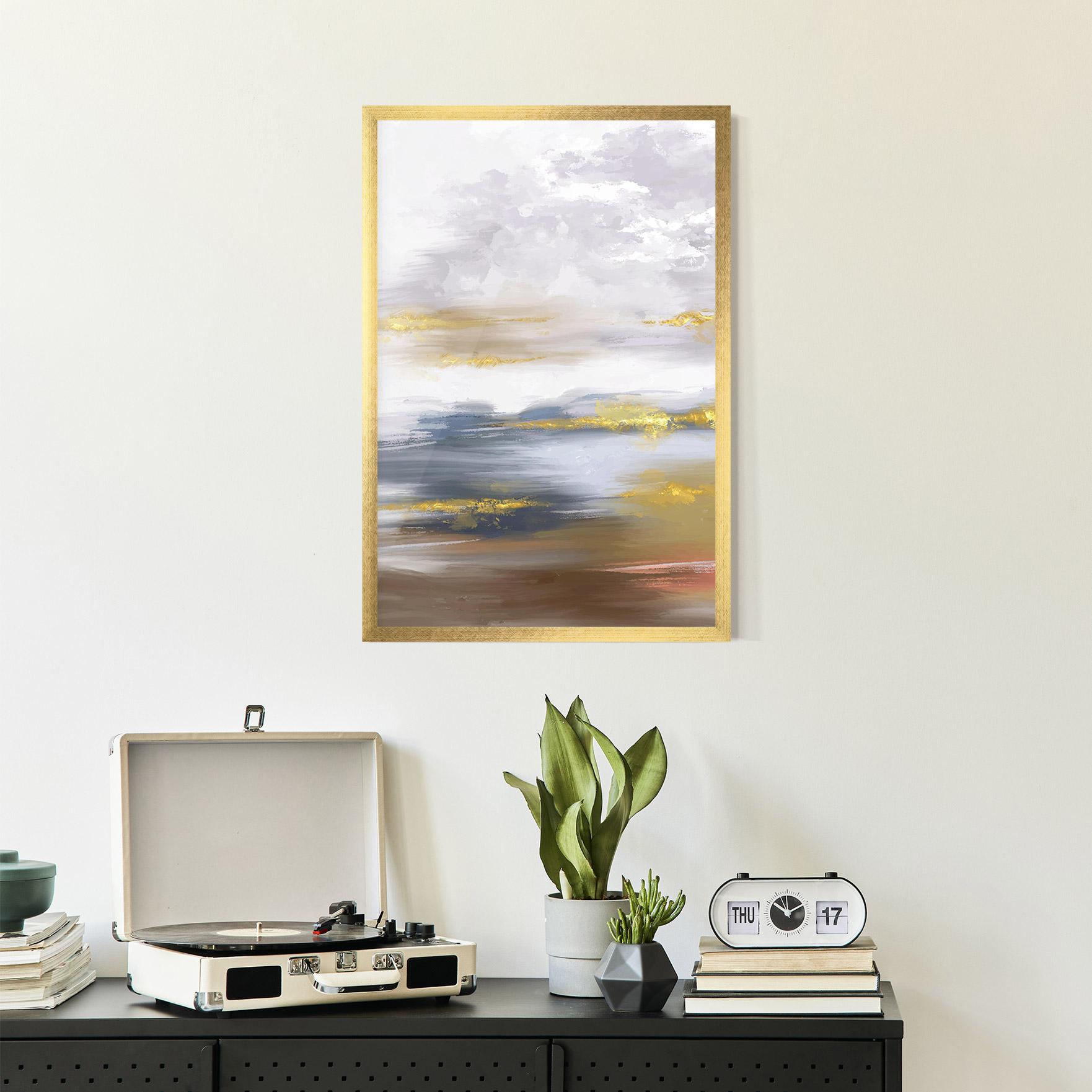 Plakat w Ramie Messy Gold Art mockup 2