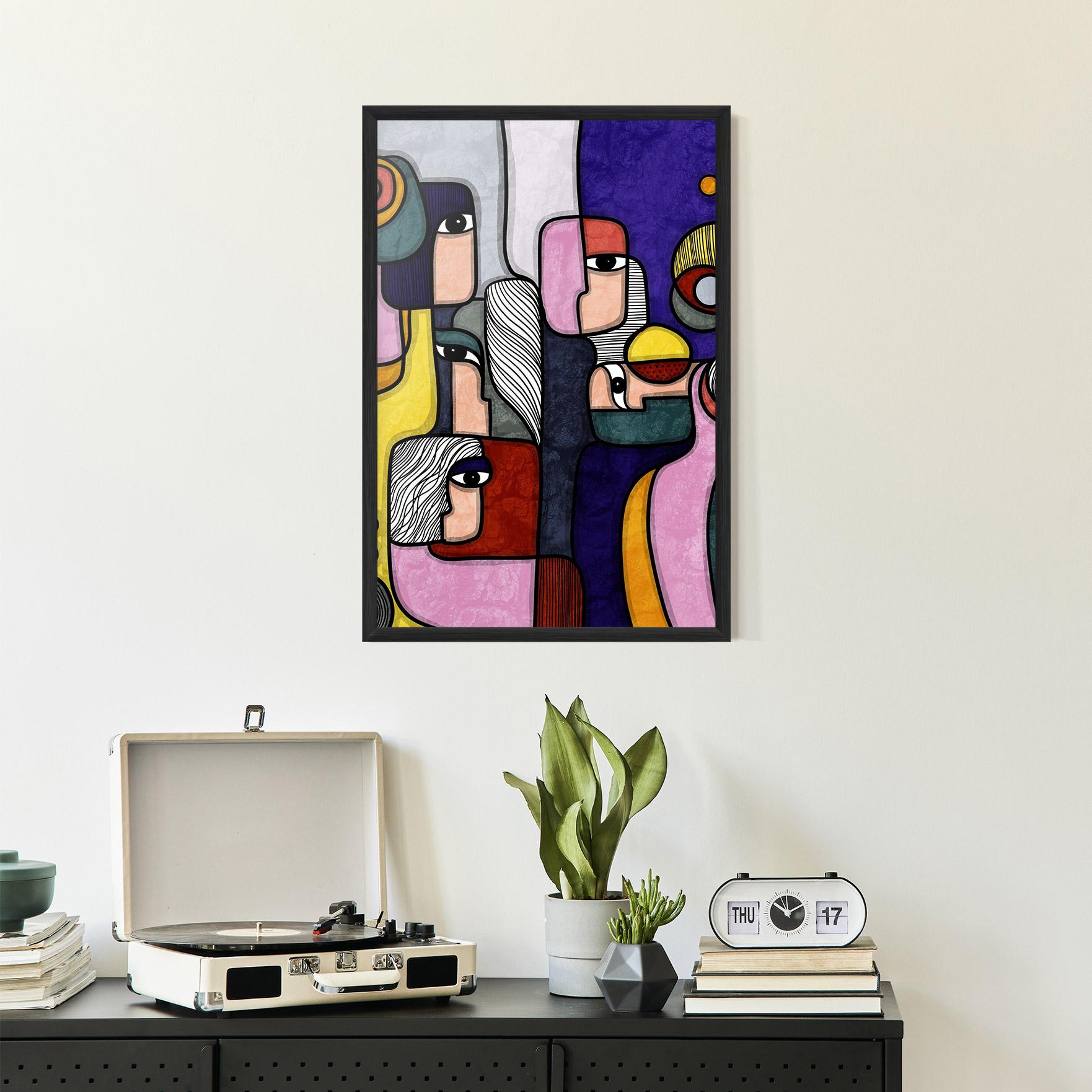 Plakat w Ramie Abstract Looking Eyes mockup 2