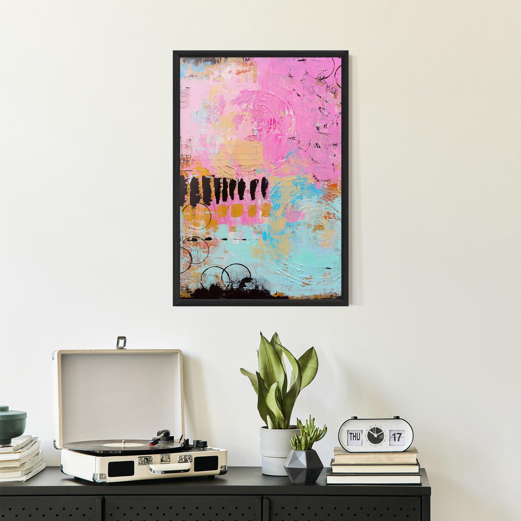 Plakat w Ramie Abstract Pink Circle mockup 2