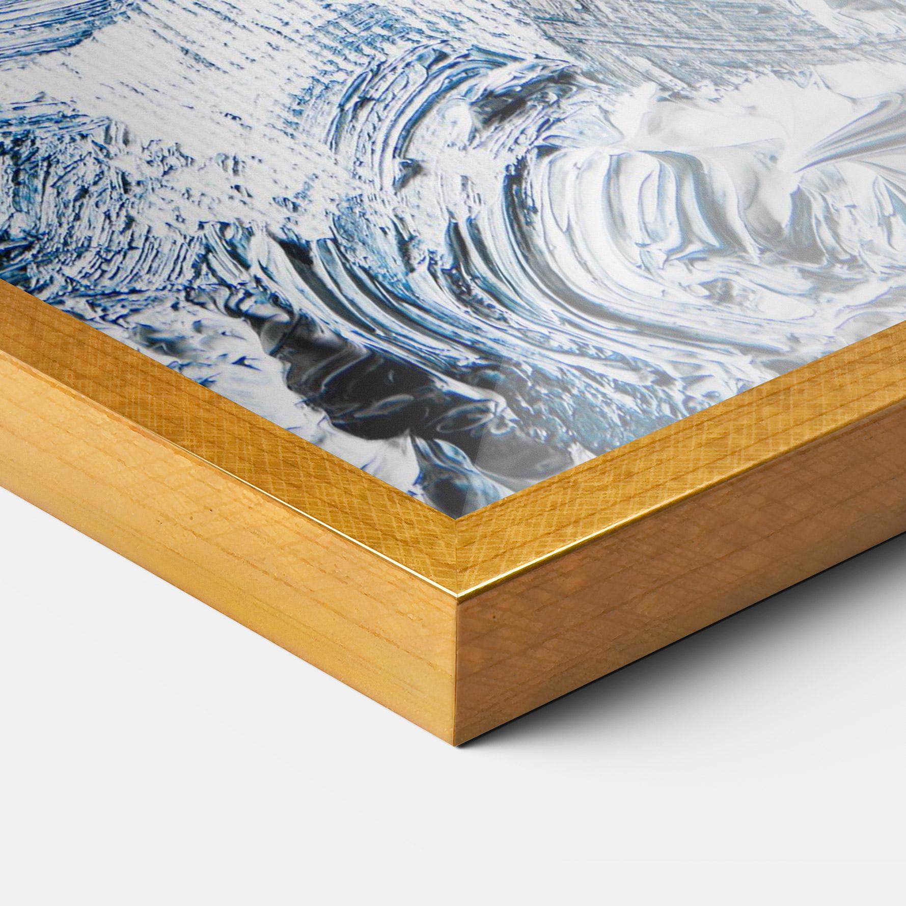 Plakat w Ramie Cream Textured Painting mockup 3