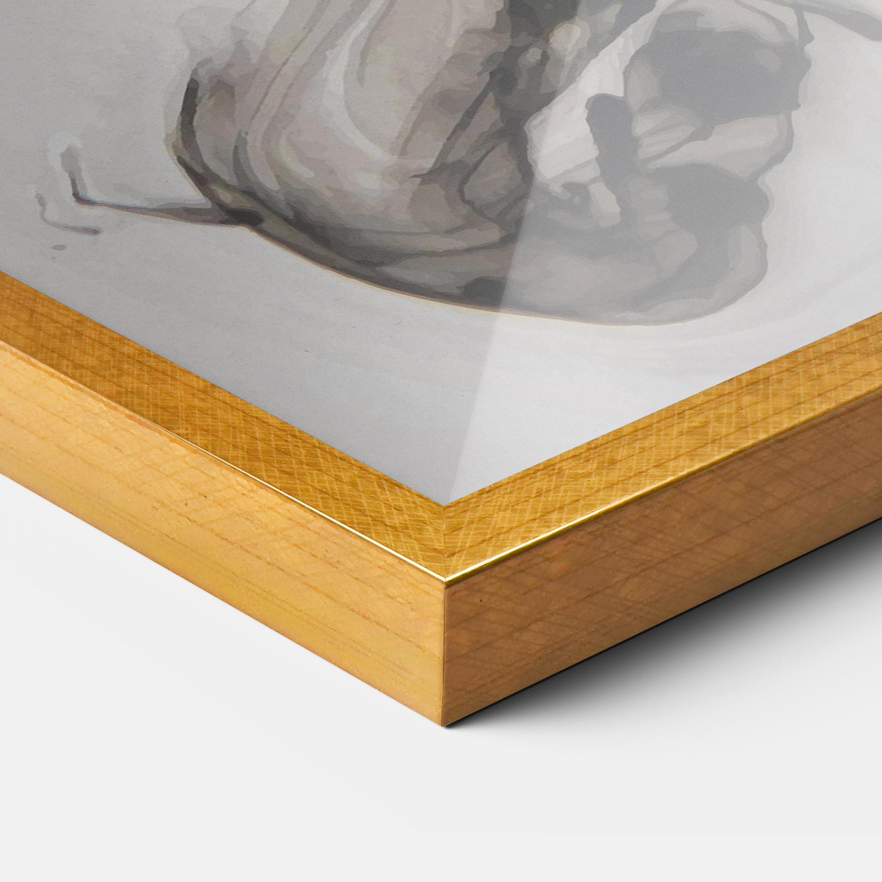 Plakat w Ramie Gold Glitter Watercolor mockup 3