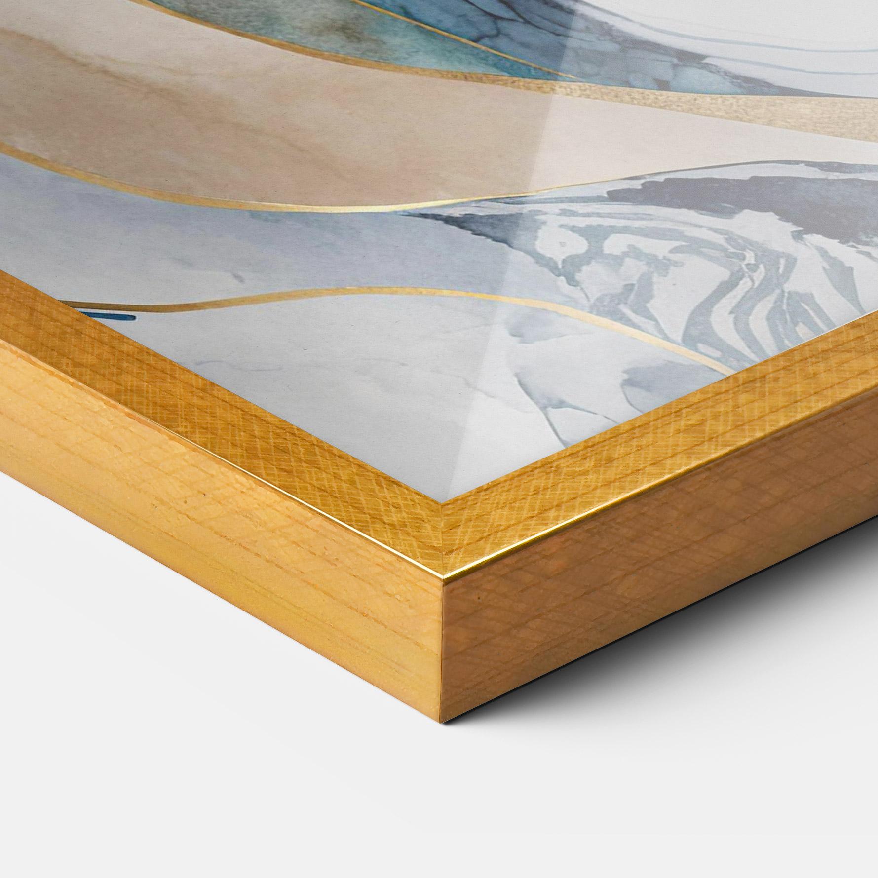 Plakat w Ramie Light Blue Waves mockup 3