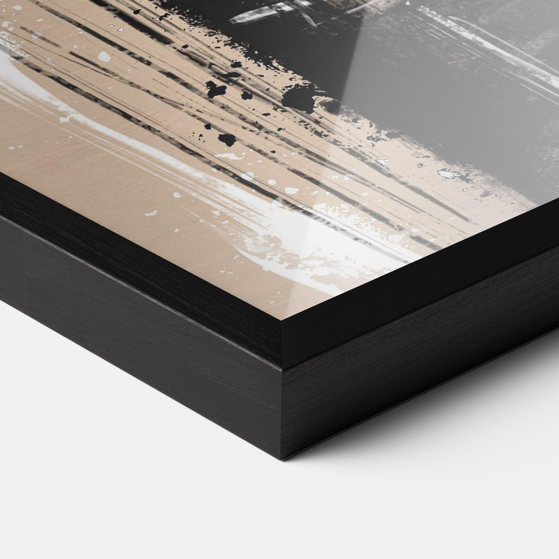 Plakat w Ramie Modern Oil Painting With White mockup 3