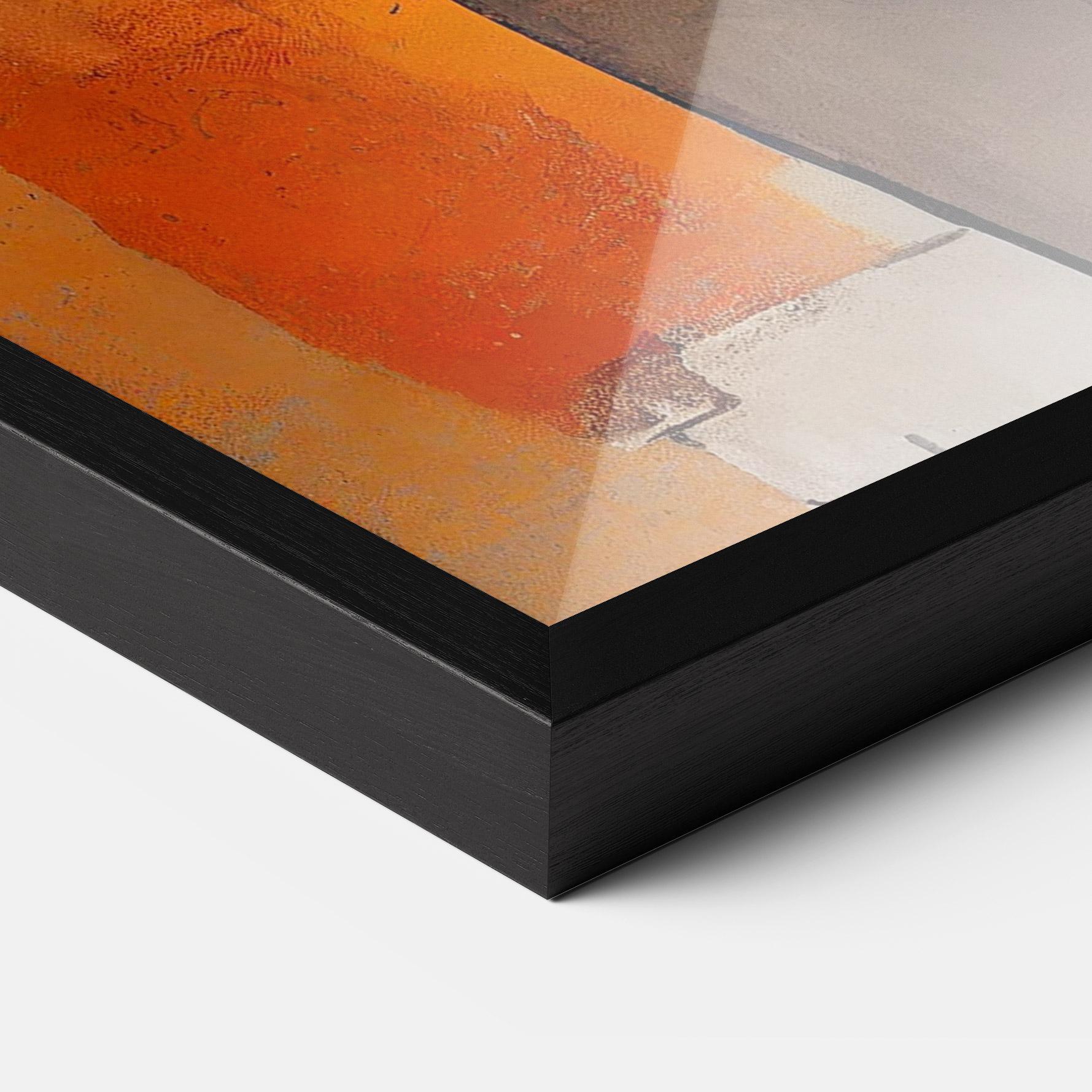 Plakat w Ramie Orange Male Face mockup 3