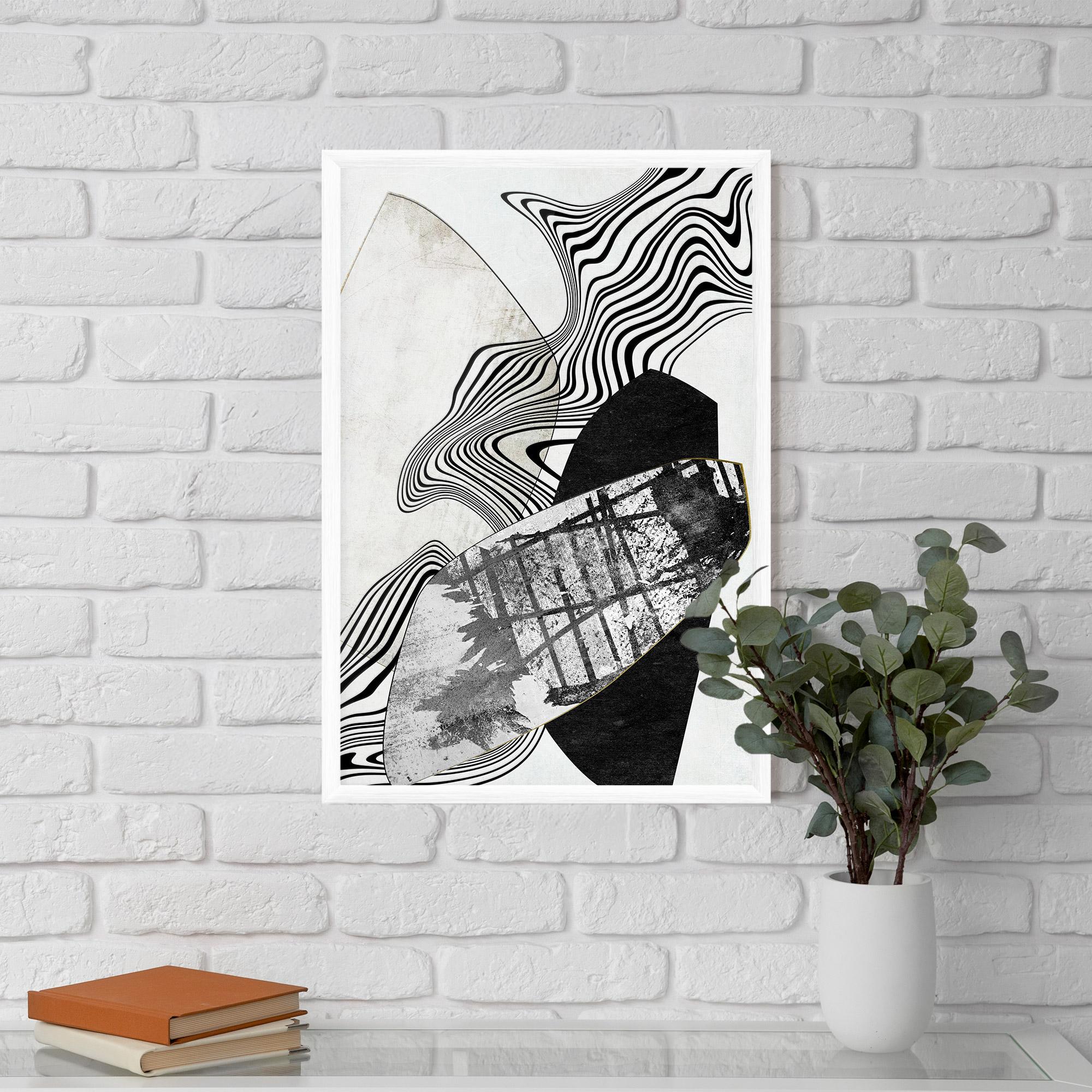 Plakat w Ramie Abstract Black Lines mockup 5