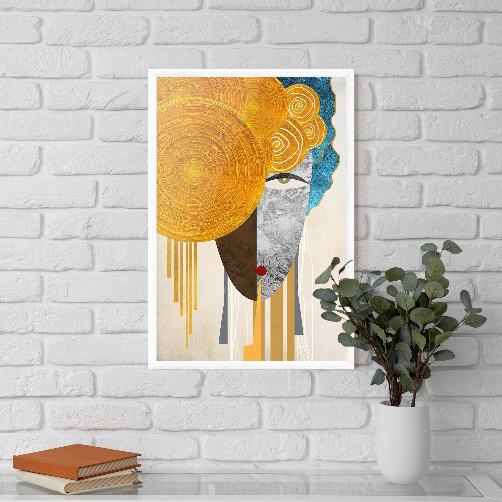 Plakat w Ramie Abstract Grey Face 1 mockup 5