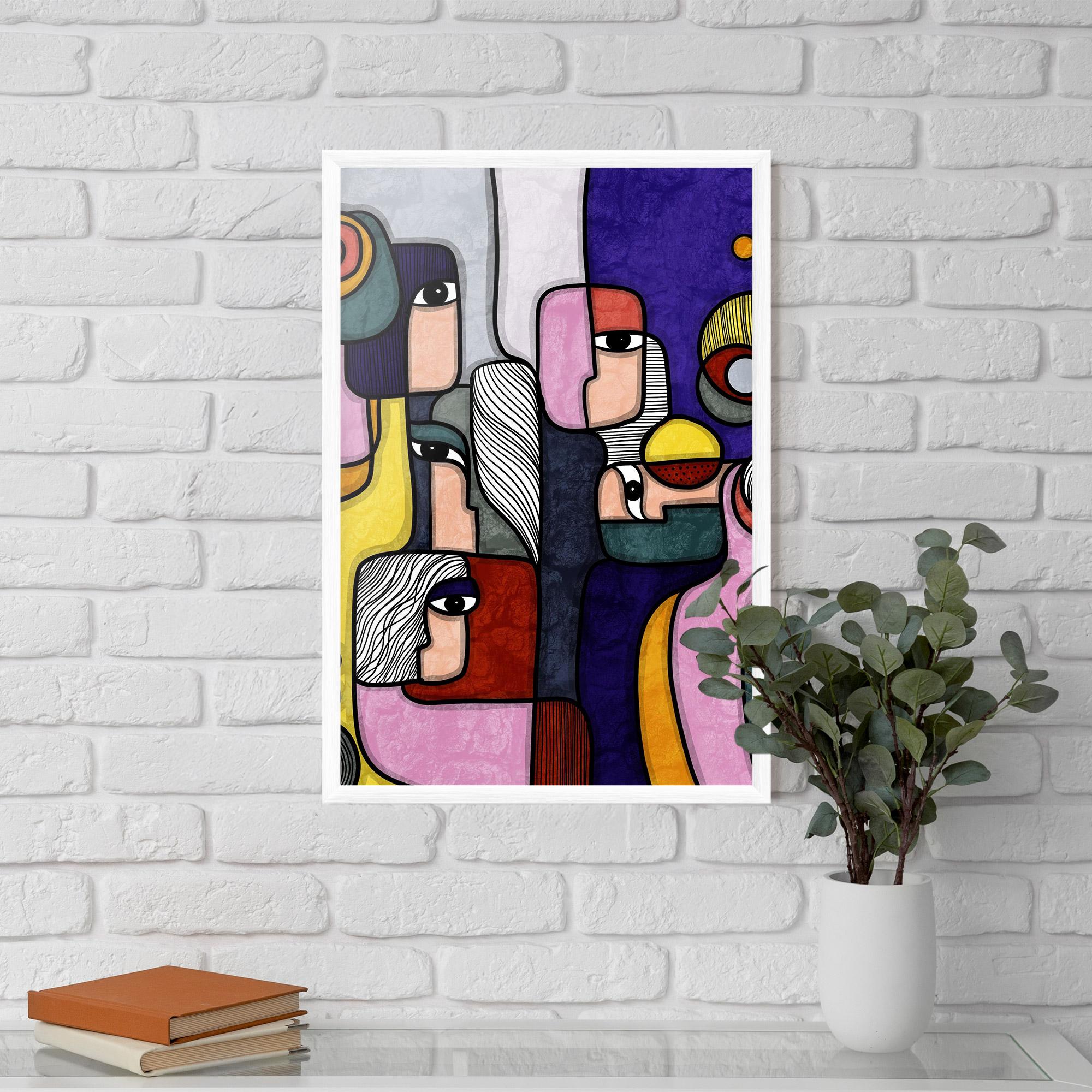 Plakat w Ramie Abstract Looking Eyes mockup 5