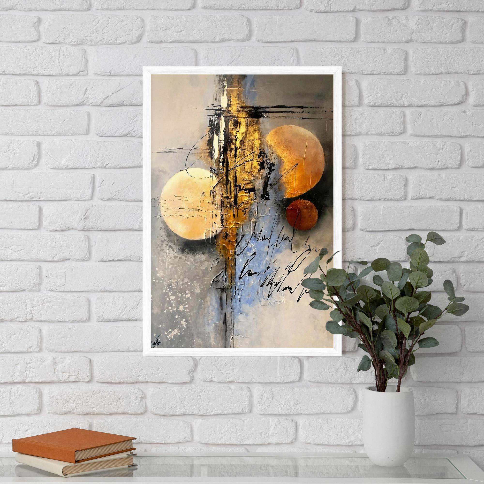 Plakat w Ramie Abstract Moons mockup 5