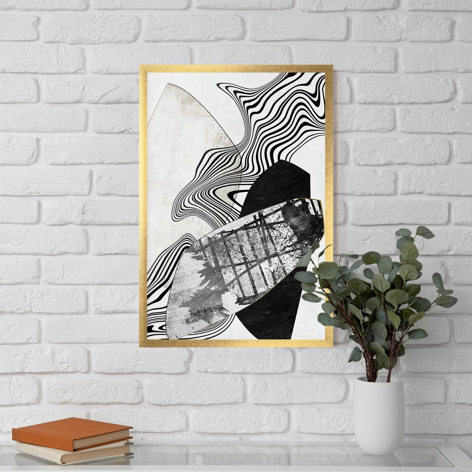 Plakat w Ramie Abstract Black Lines mockup 5