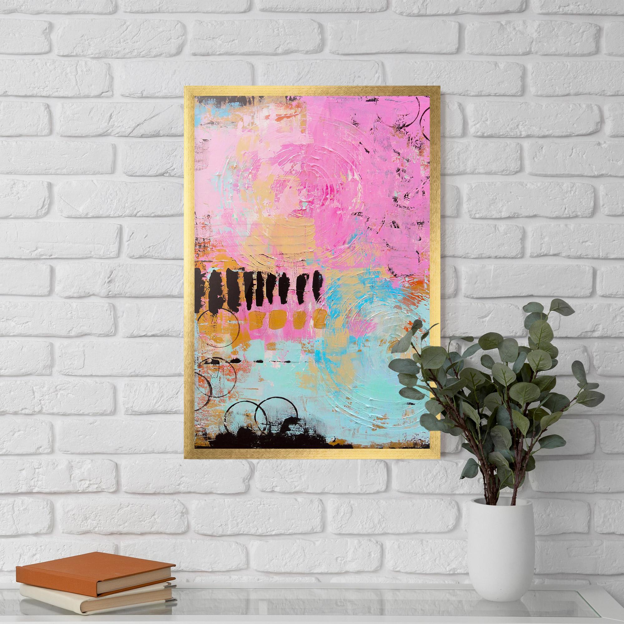 Plakat w Ramie Abstract Pink Circle mockup 5