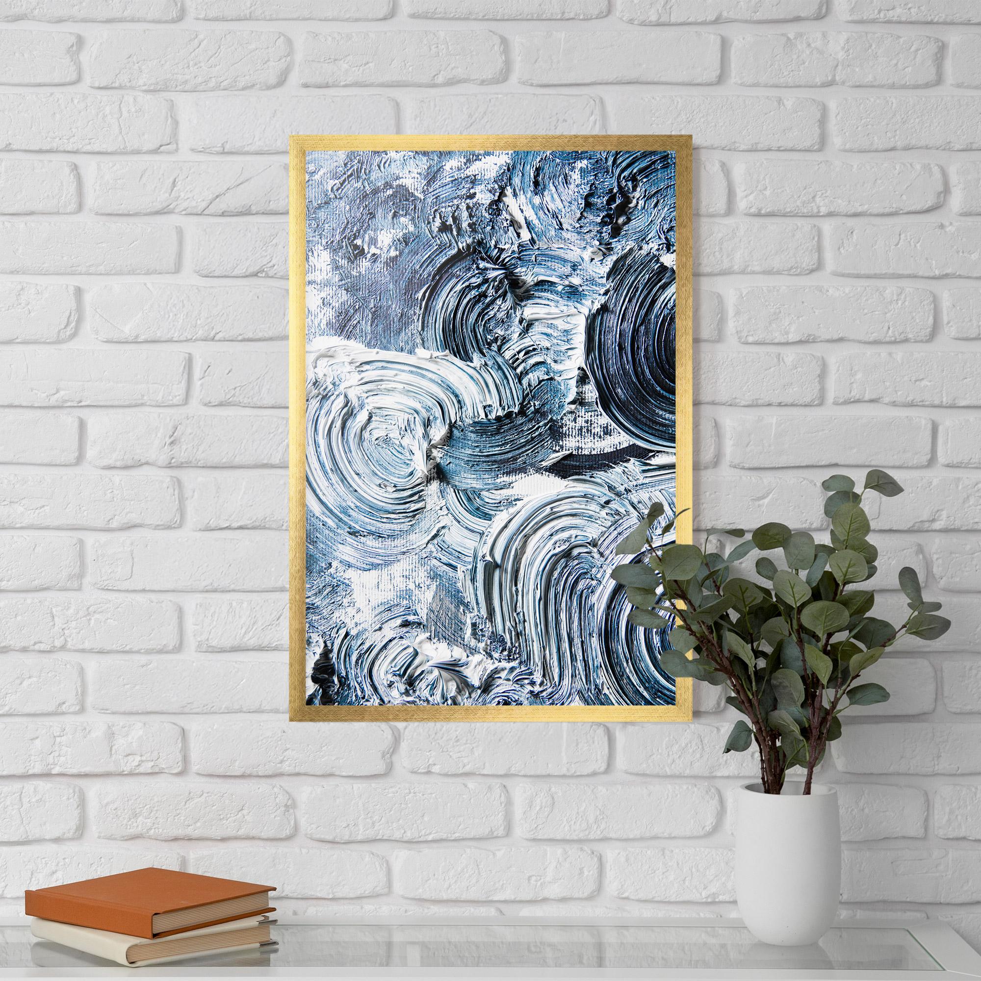 Plakat w Ramie Cream Textured Painting mockup 5