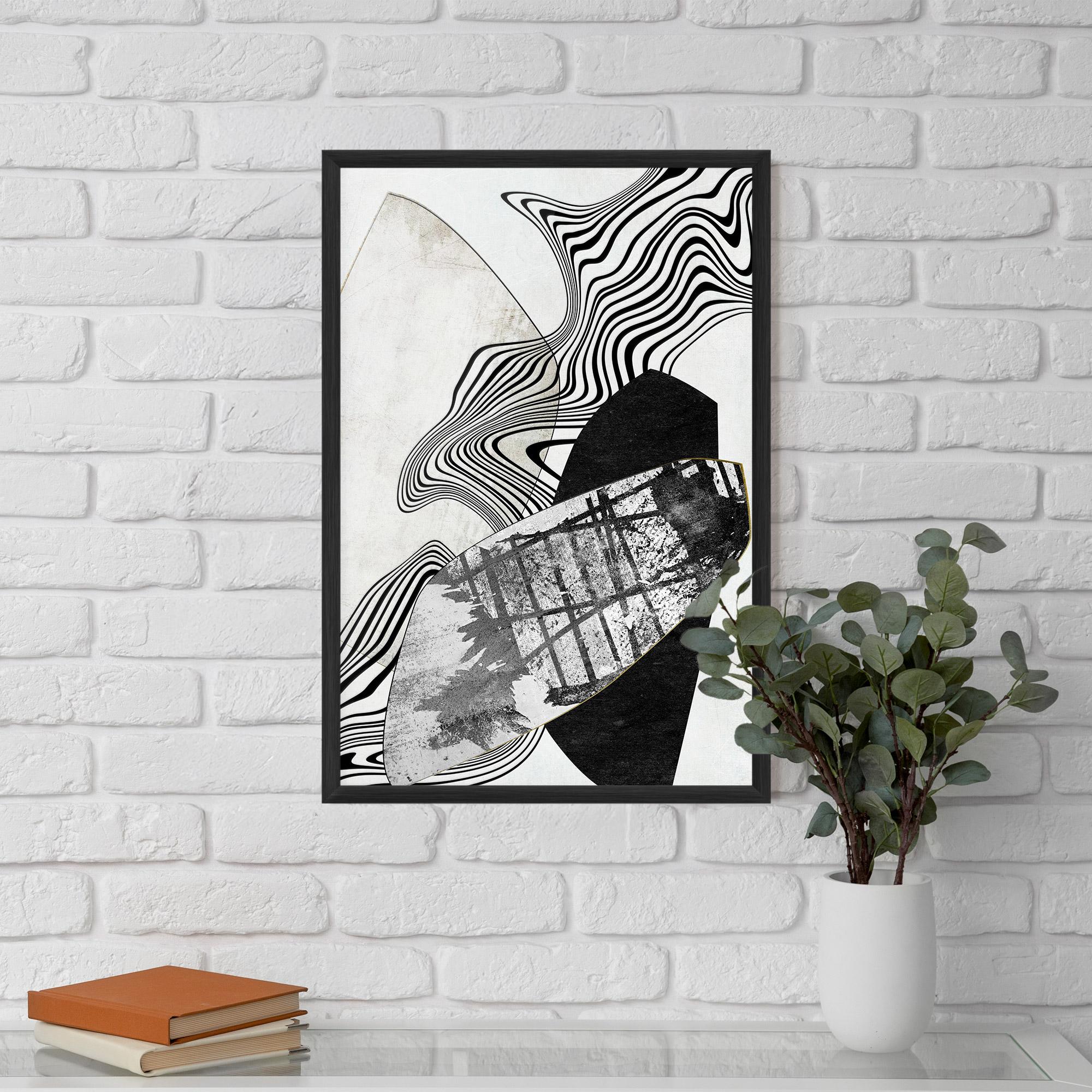Plakat w Ramie Abstract Black Lines mockup 5