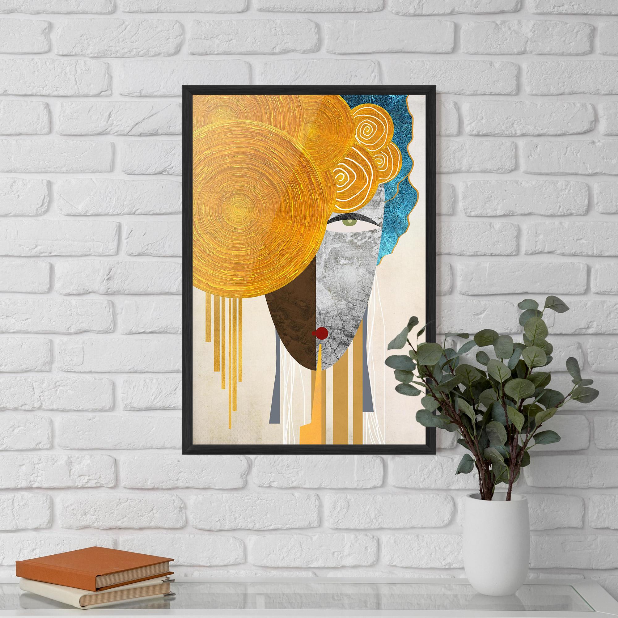 Plakat w Ramie Abstract Grey Face 1 mockup 5