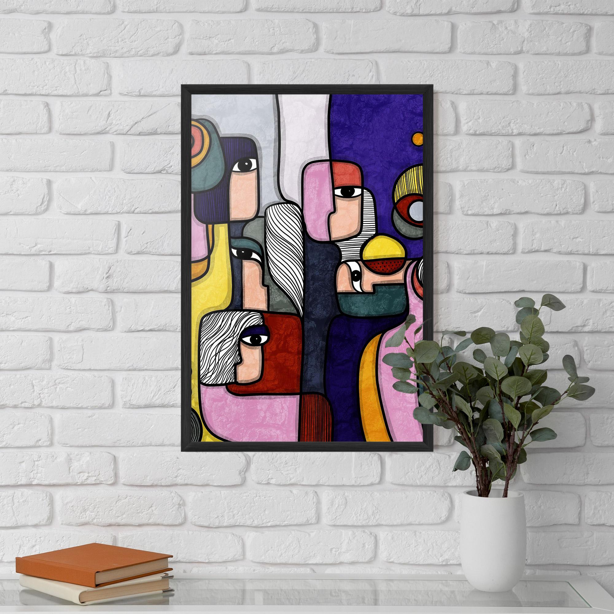 Plakat w Ramie Abstract Looking Eyes mockup 5