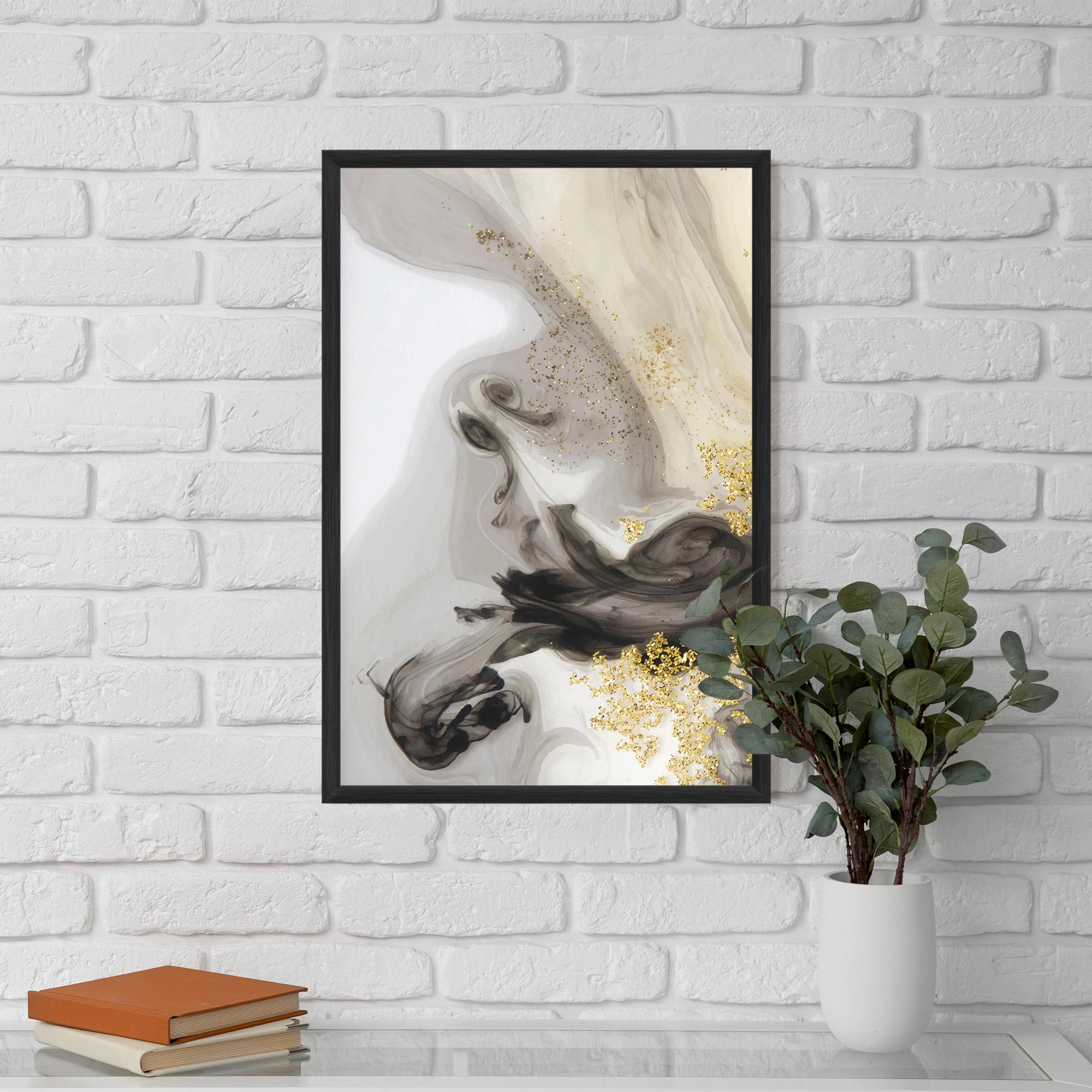 Plakat w Ramie Gold Glitter Watercolor mockup 5